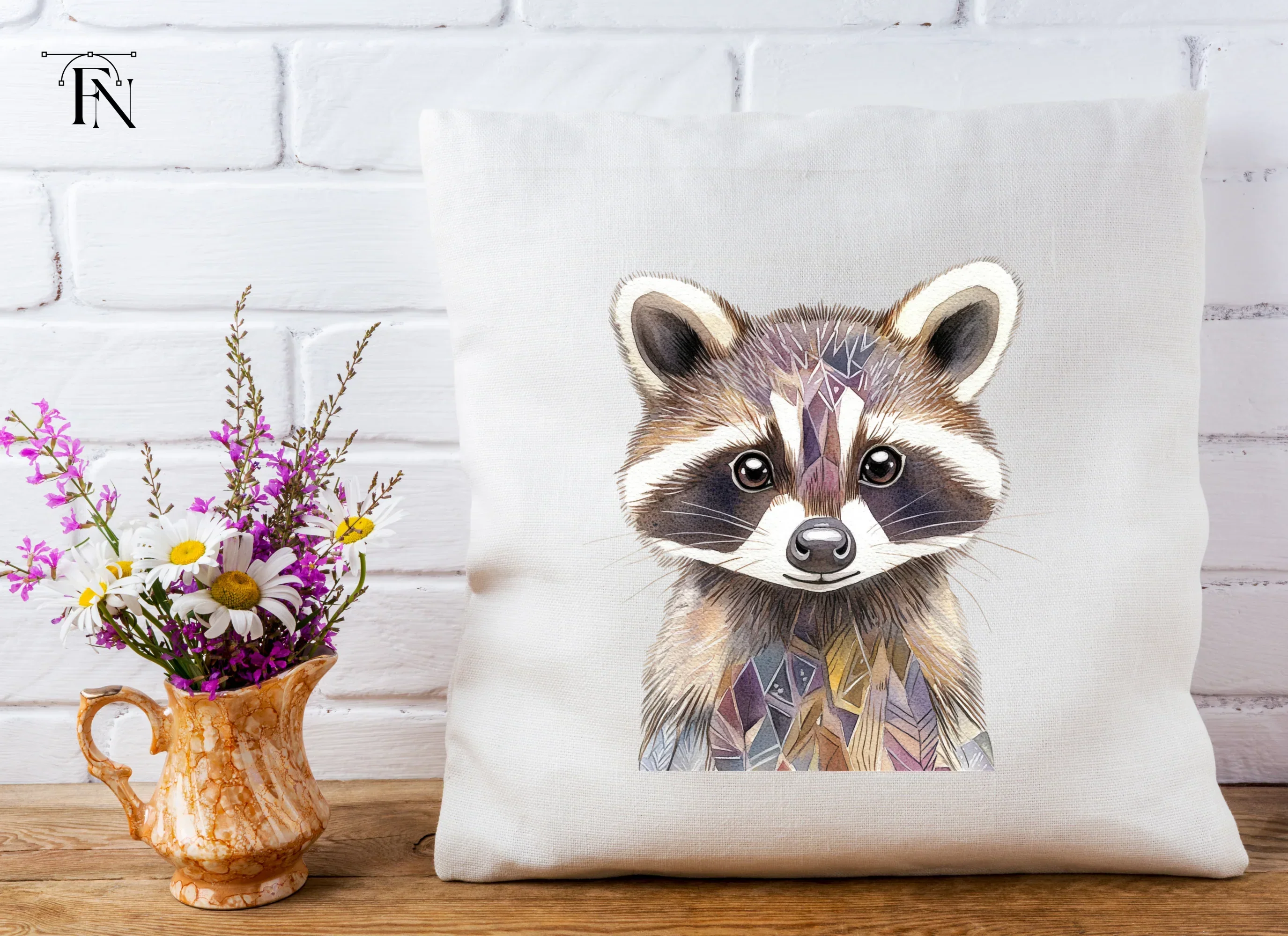 Cute Raccoon Faces Clipart Bundle - Image 4