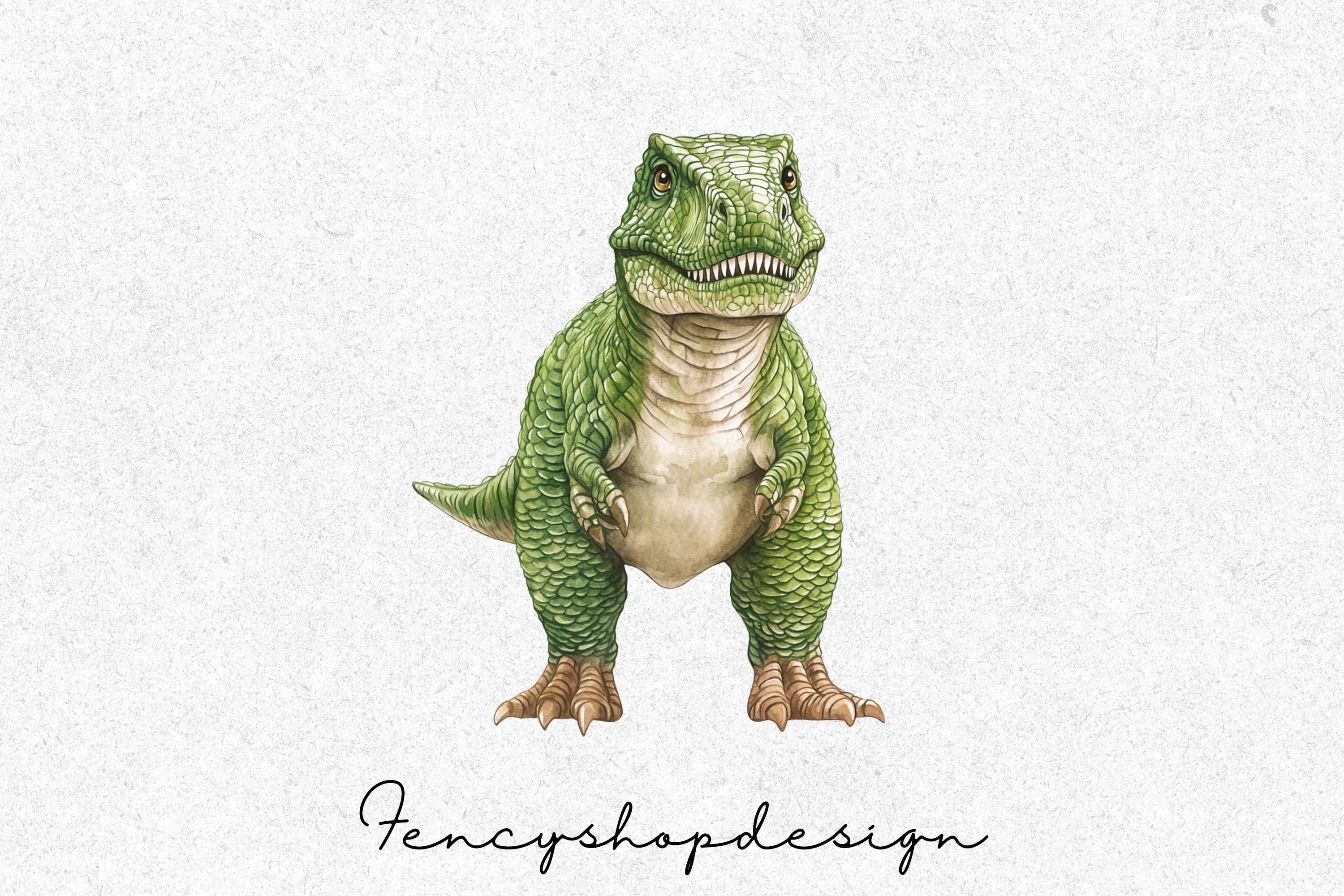 Cute Rex Dinosaur Clipart Bundle - Image 3