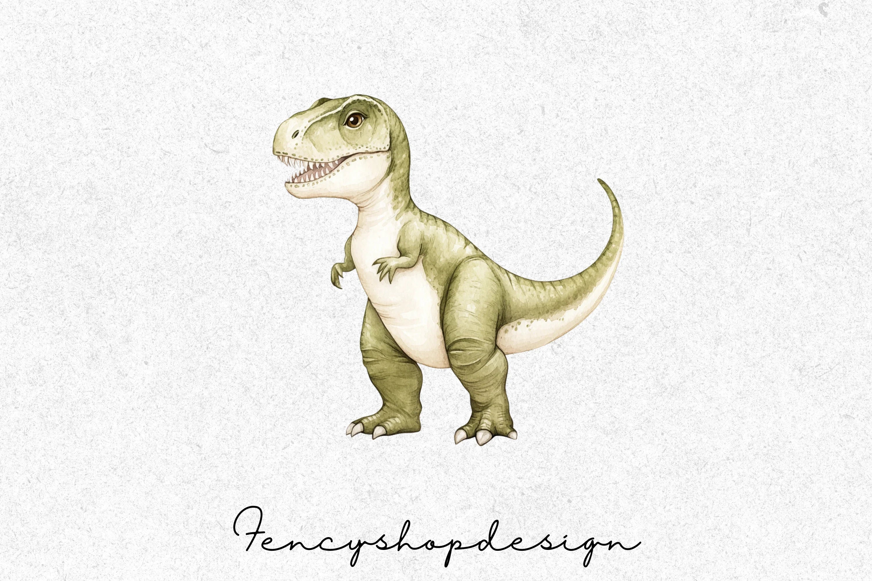 Cute Rex Dinosaur Clipart Bundle - Image 5