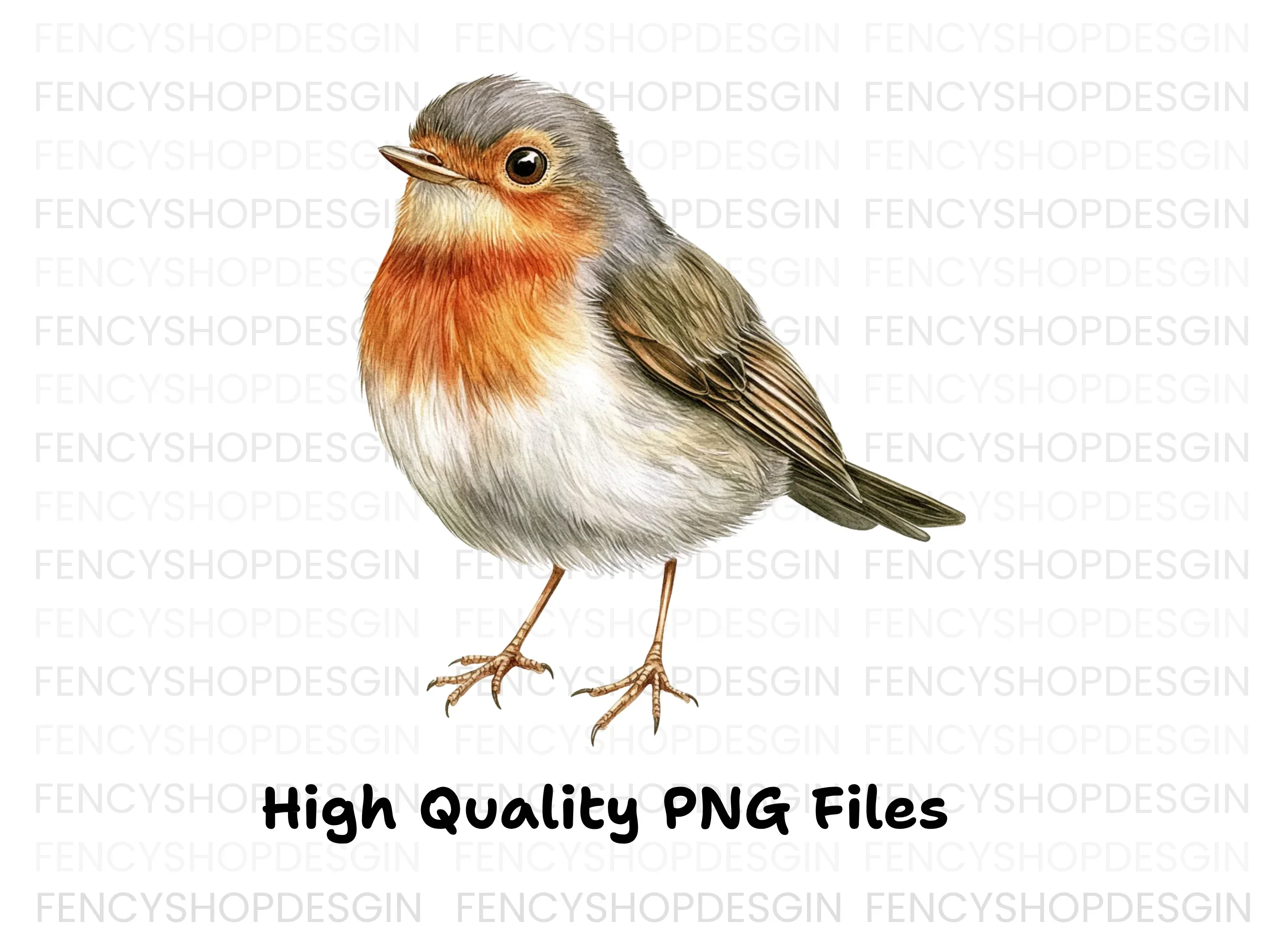 Cute Robin Bird Clipart Bundle - Image 3