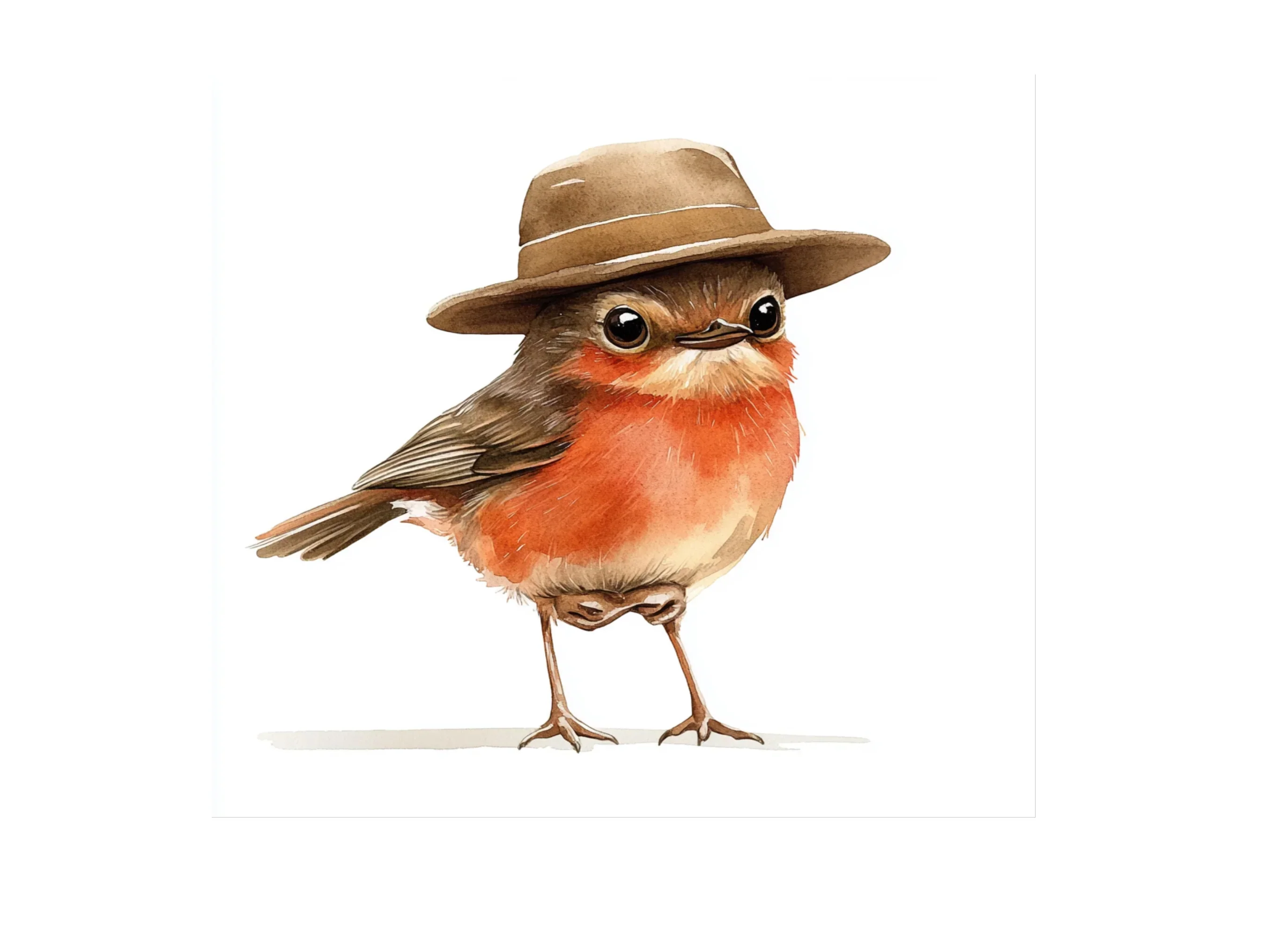 Cute Robin Birds with Straw Hats Clipart Bundle - Image 2