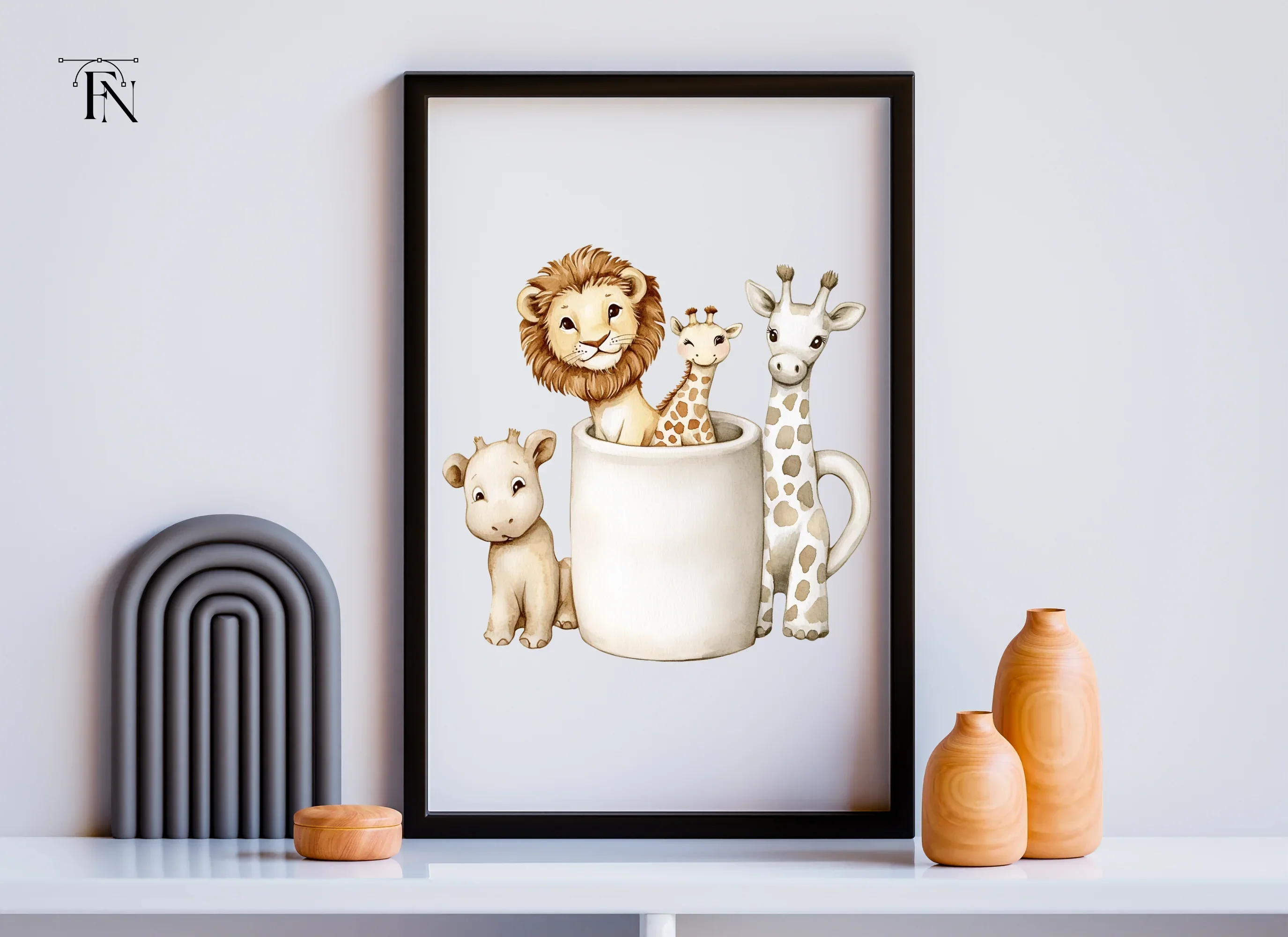 Cute Safari Animals Clipart Bundle - Image 6