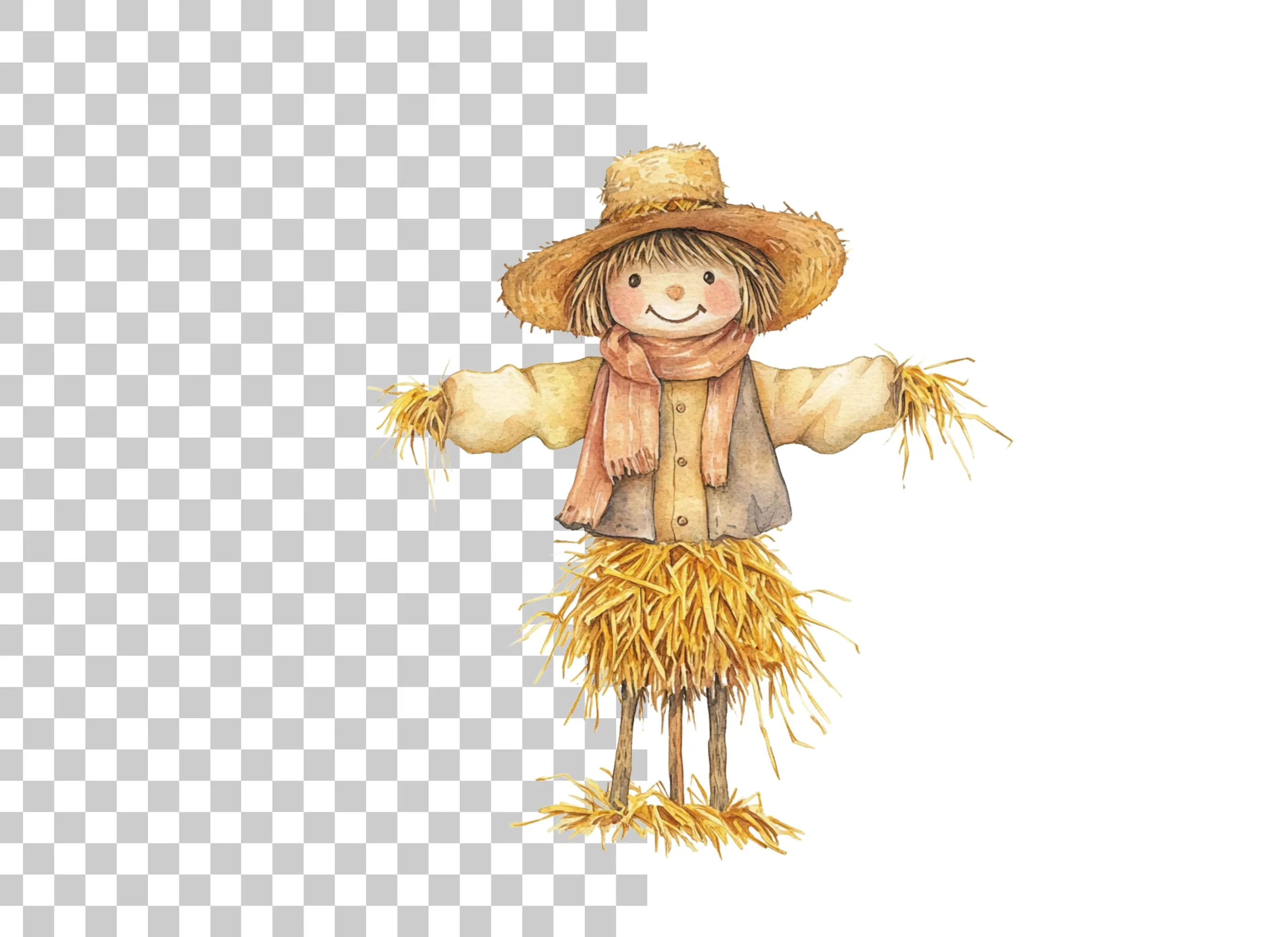 Cute Scarecrow Clipart Bundle - Image 2