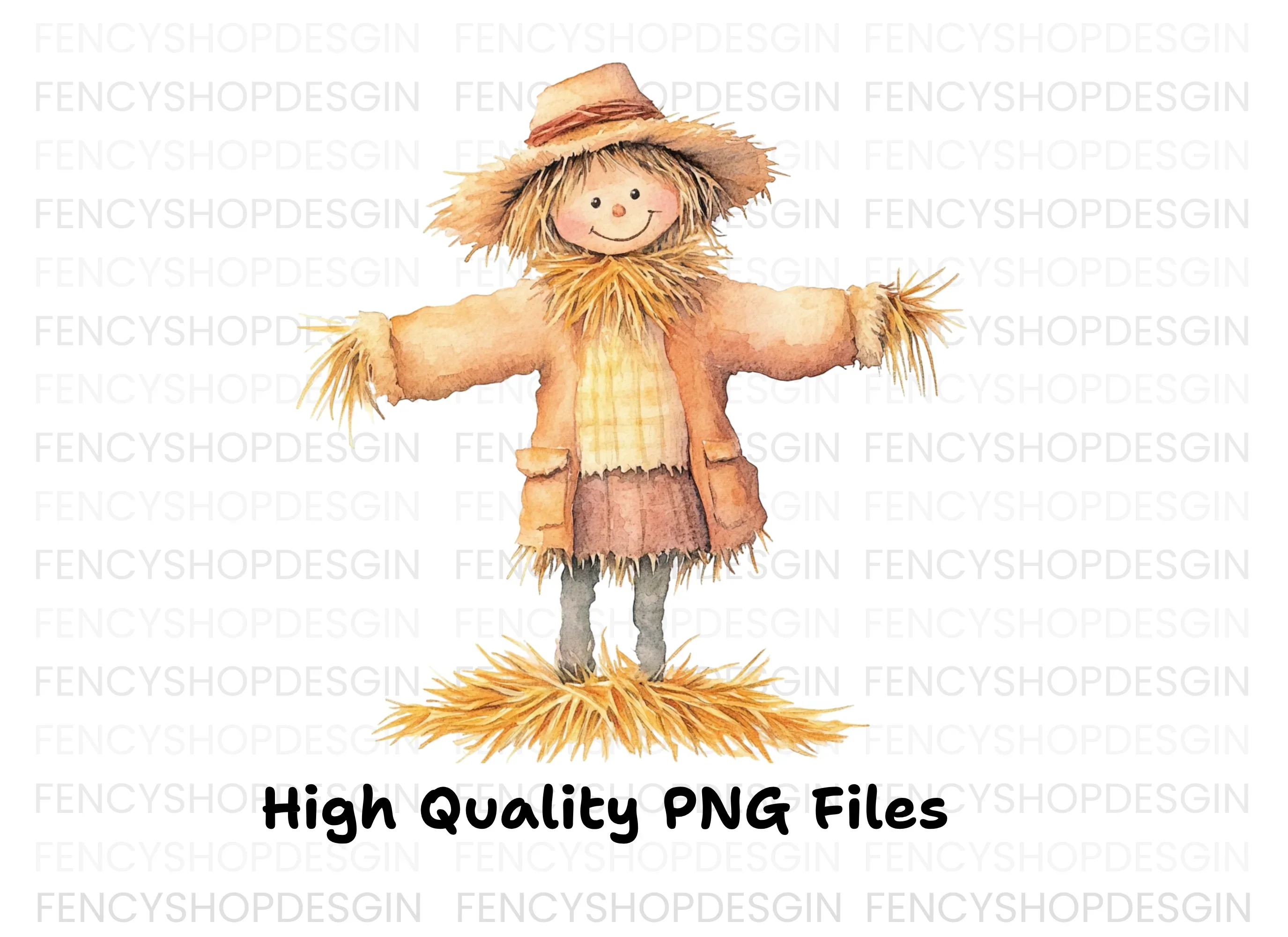 Cute Scarecrow Clipart Bundle - Image 3