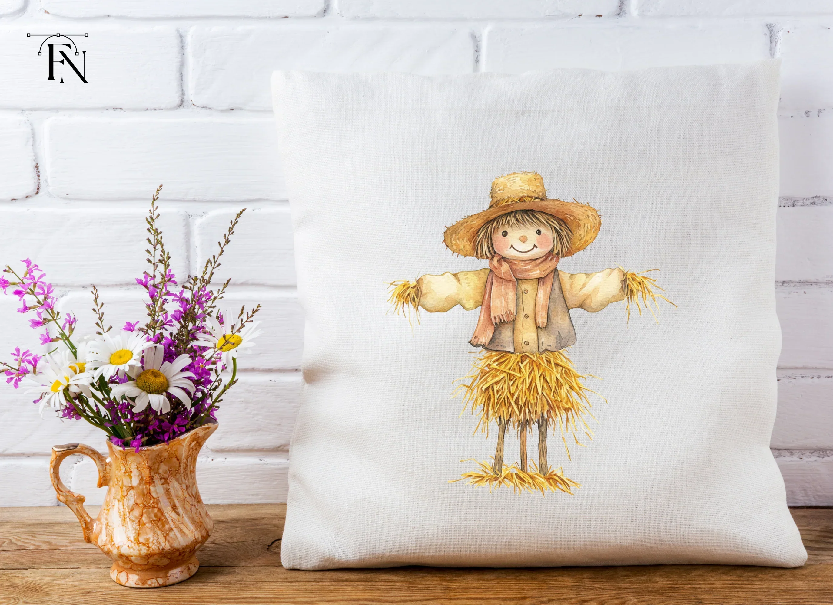 Cute Scarecrow Clipart Bundle - Image 5