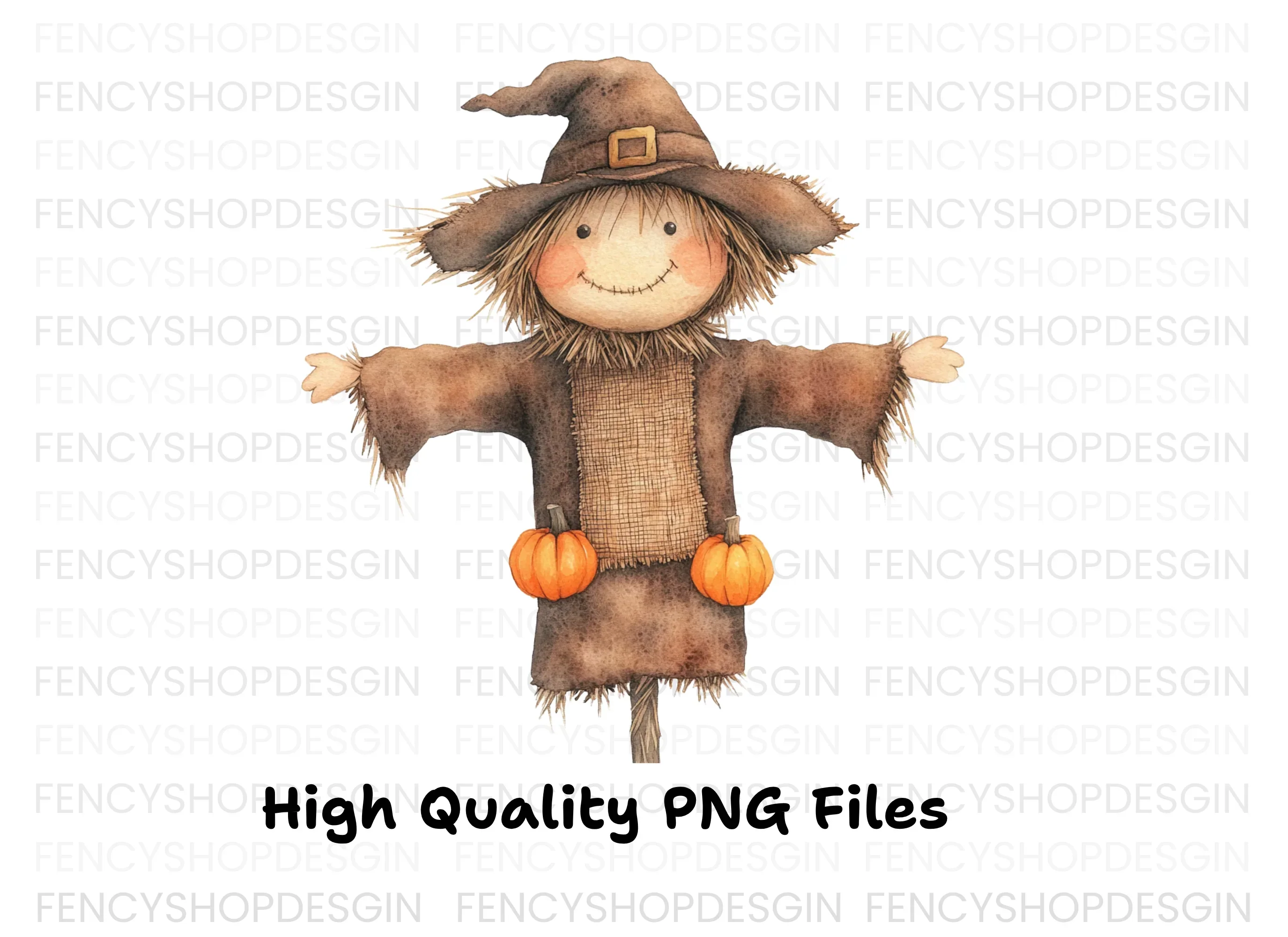 Cute Scarecrow Clipart Bundle - Image 3