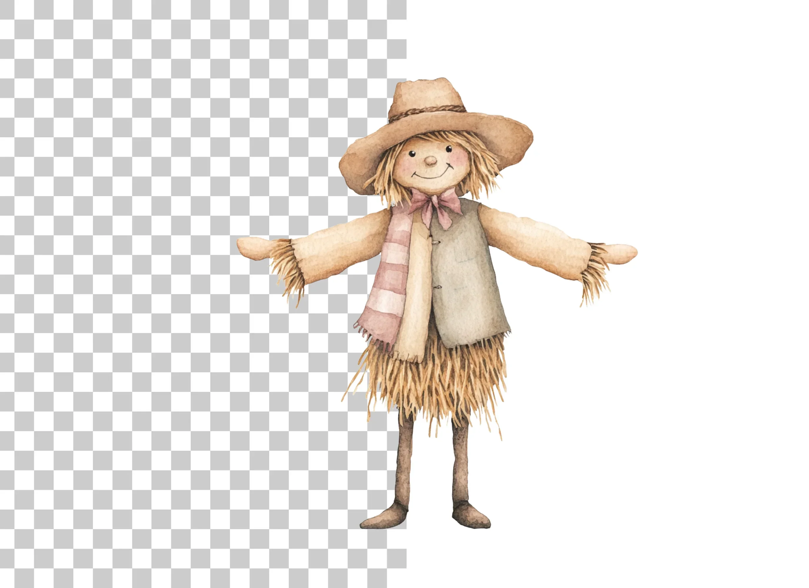 Cute Scarecrow Clipart Bundle - Image 2