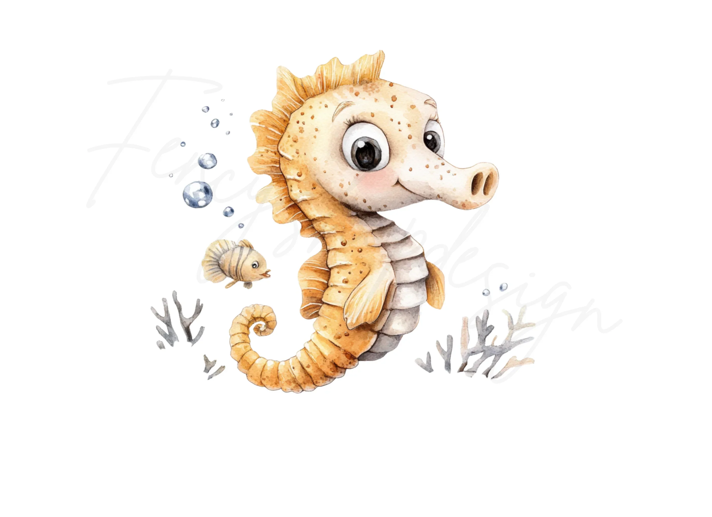 Cute Seahorse Clipart Bundle - Image 3