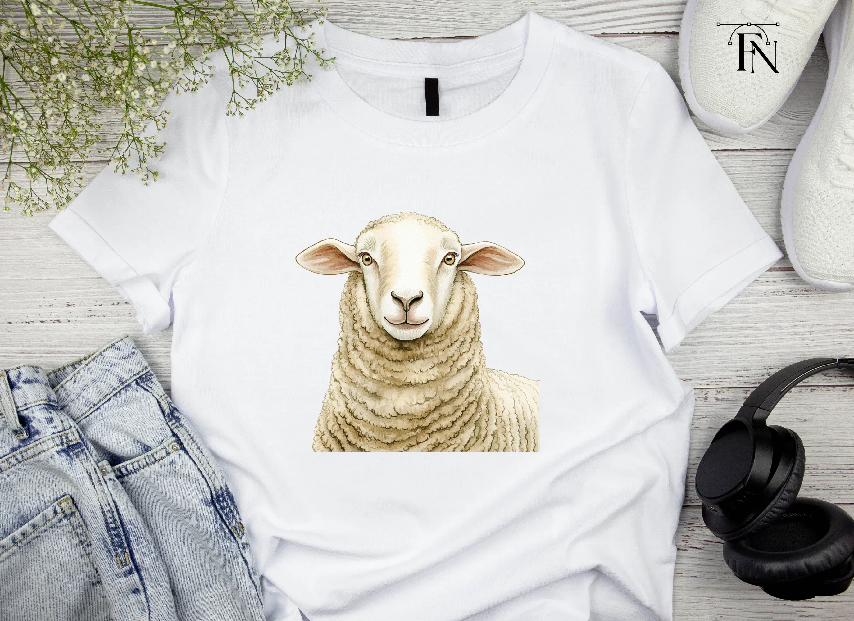 Cute Sheep Face Clipart Bundle - Image 4