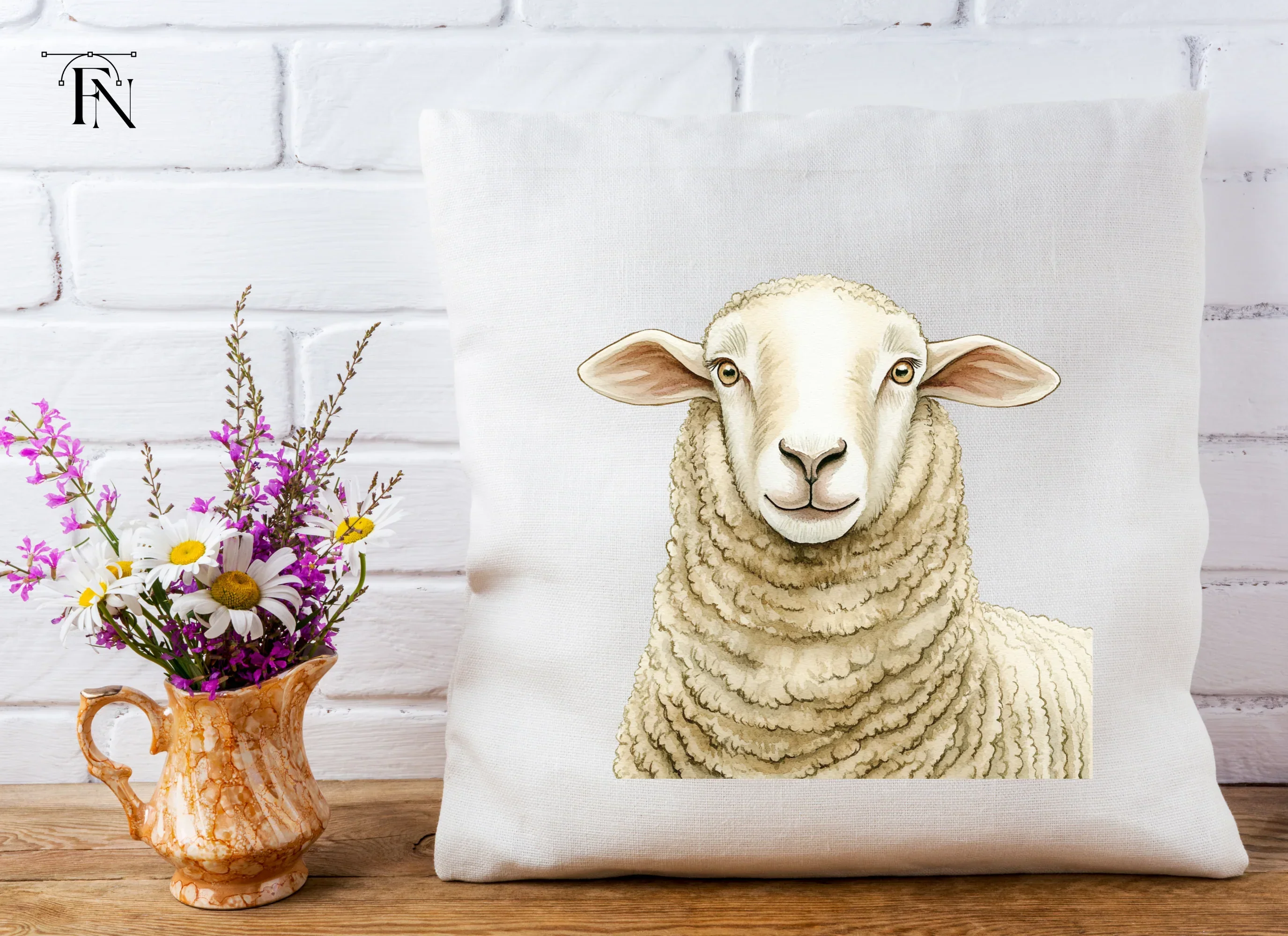 Cute Sheep Face Clipart Bundle - Image 5