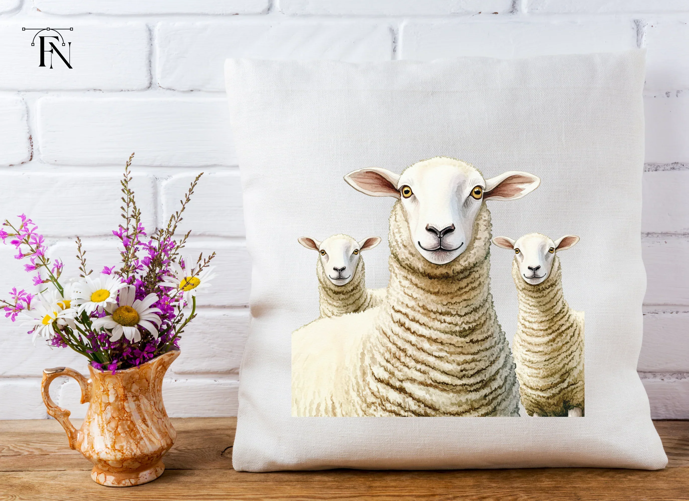 Cute Sheep Family Clipart Bundle - Image 4
