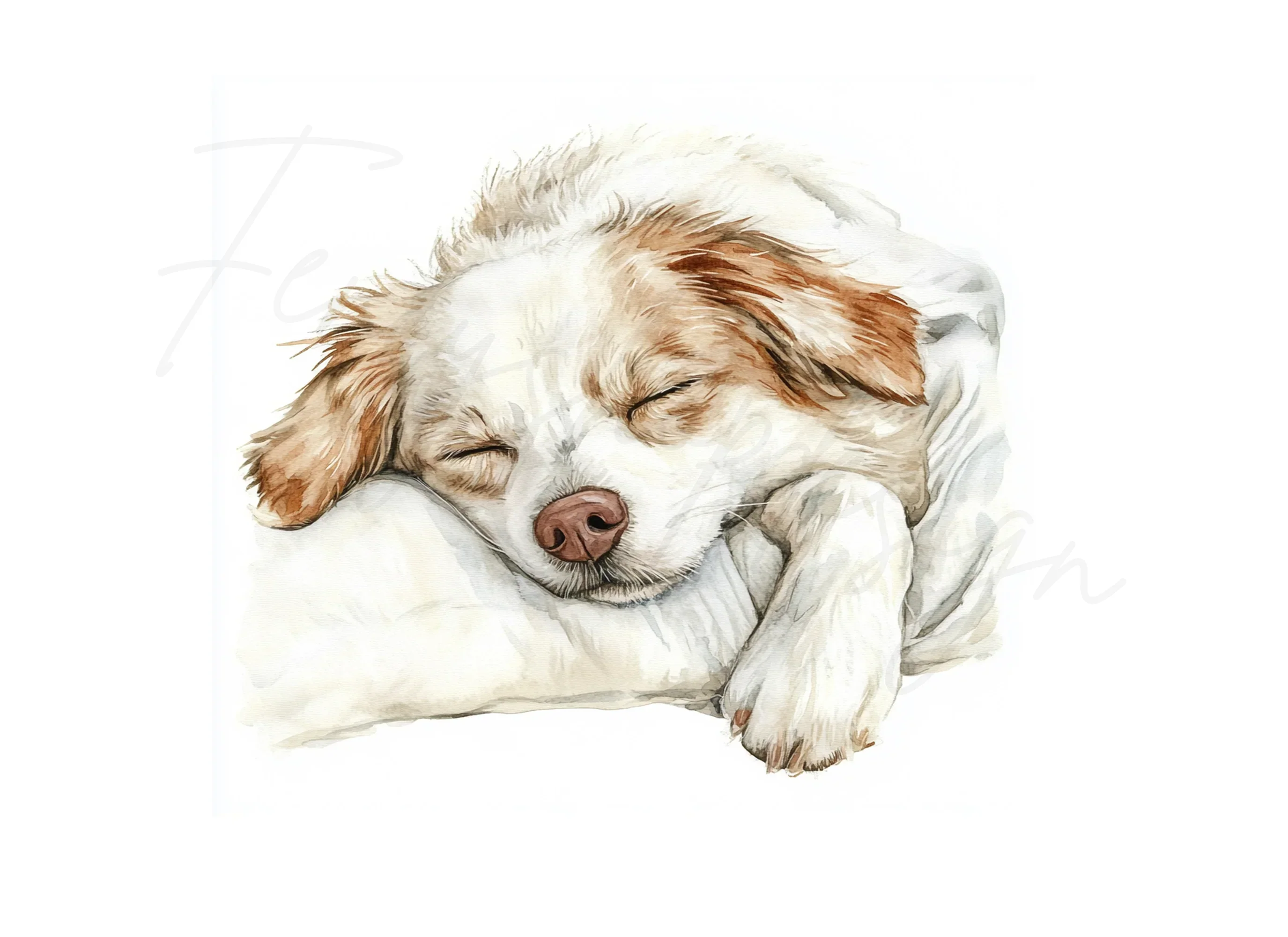 Cute Sleeping Puppies Clipart Bundle - Image 2