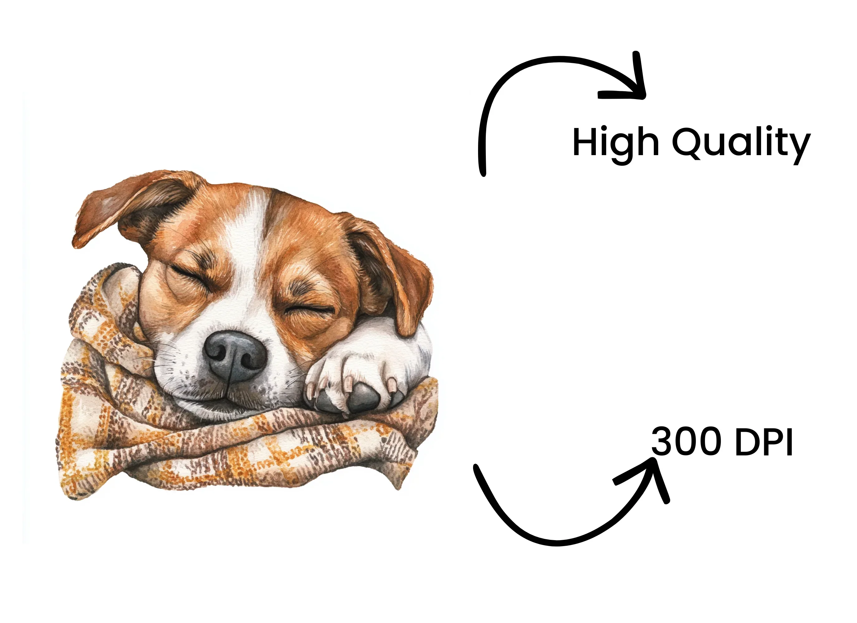 Cute Sleeping Puppies Clipart Bundle - Image 4