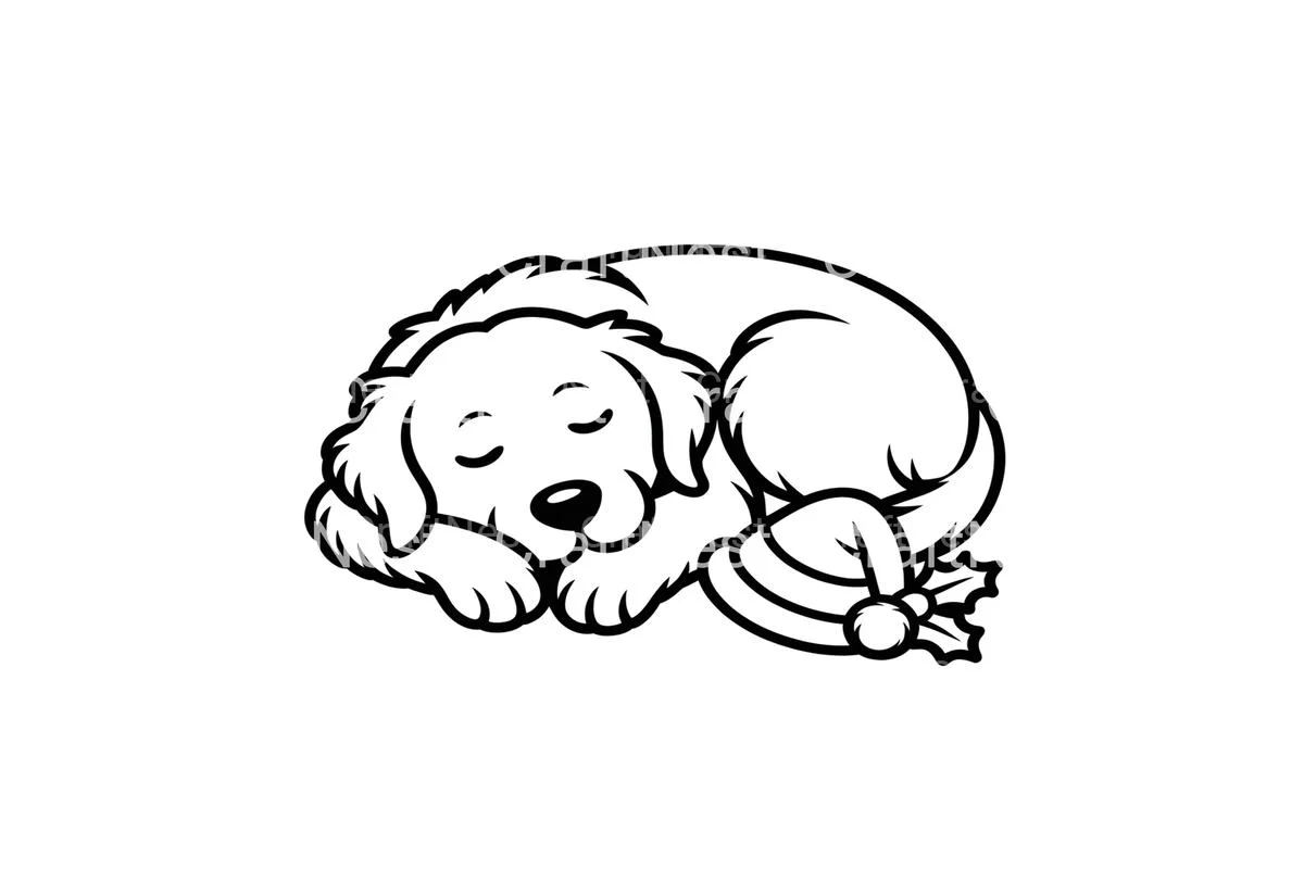 Cute Sleeping Puppy Dog Coloring Books - Image 4