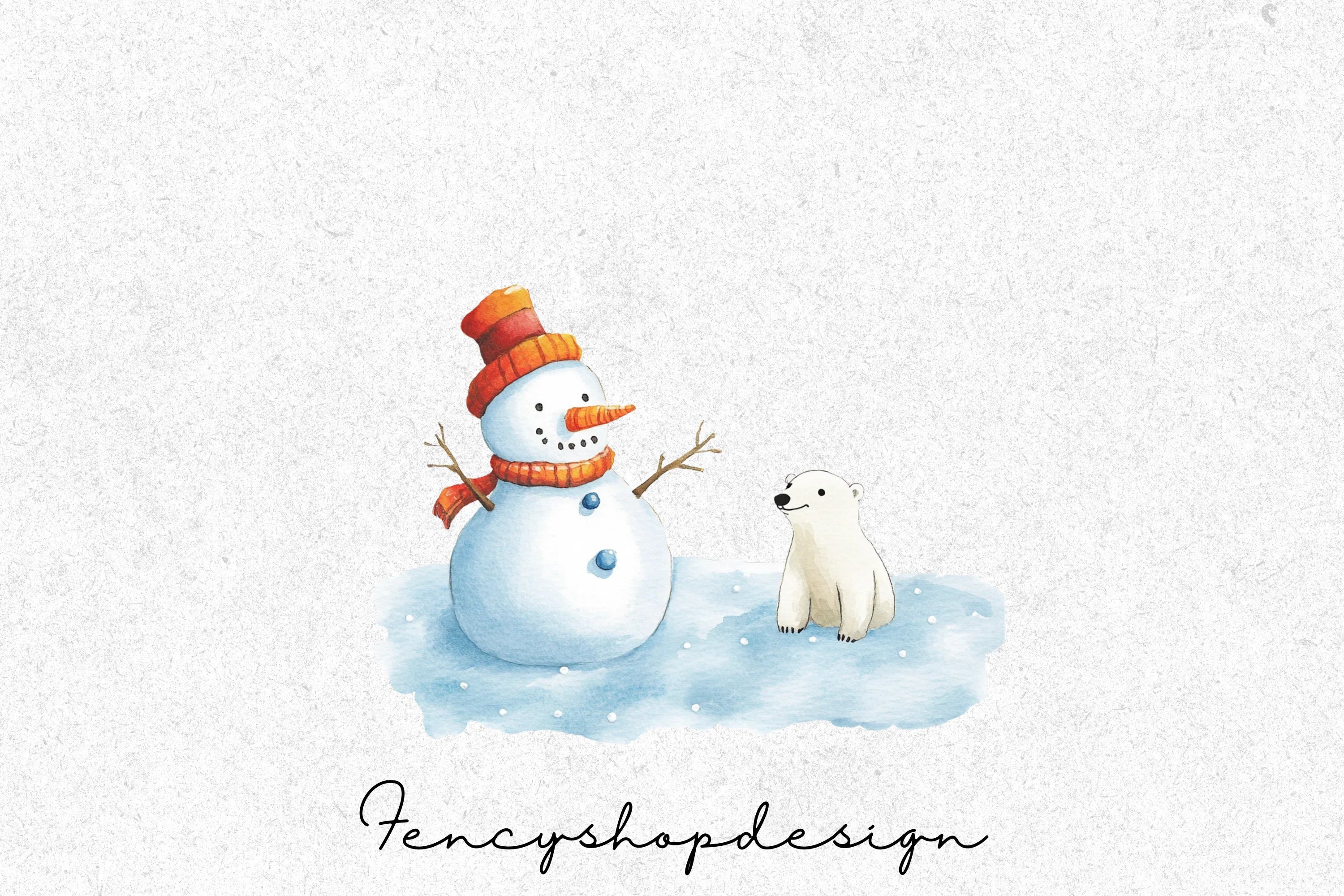 Cute Snowman Winter Clipart Bundle - Image 7