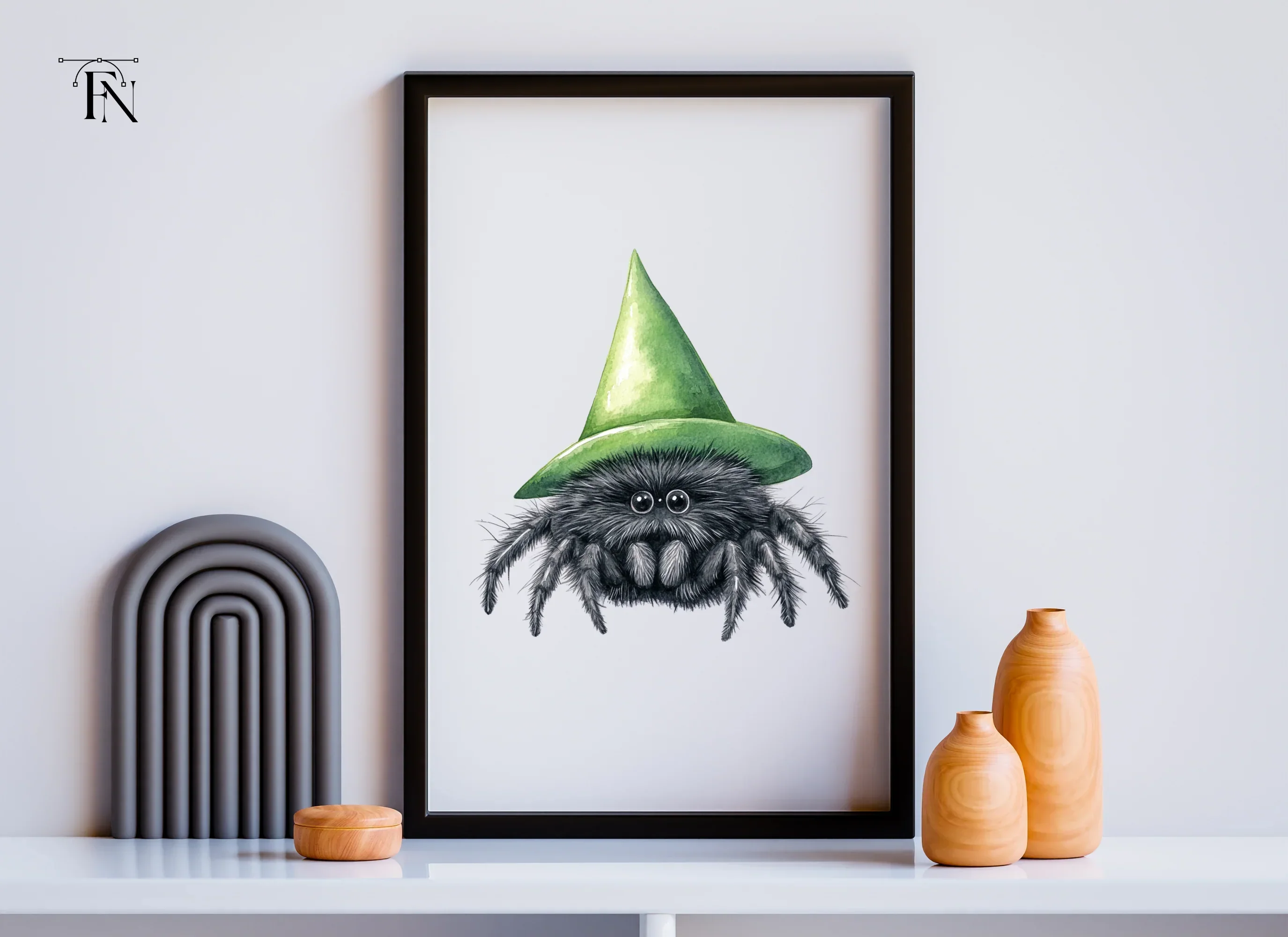 Cute Spider Witch Hat Halloween Clipart Bundle - Image 2
