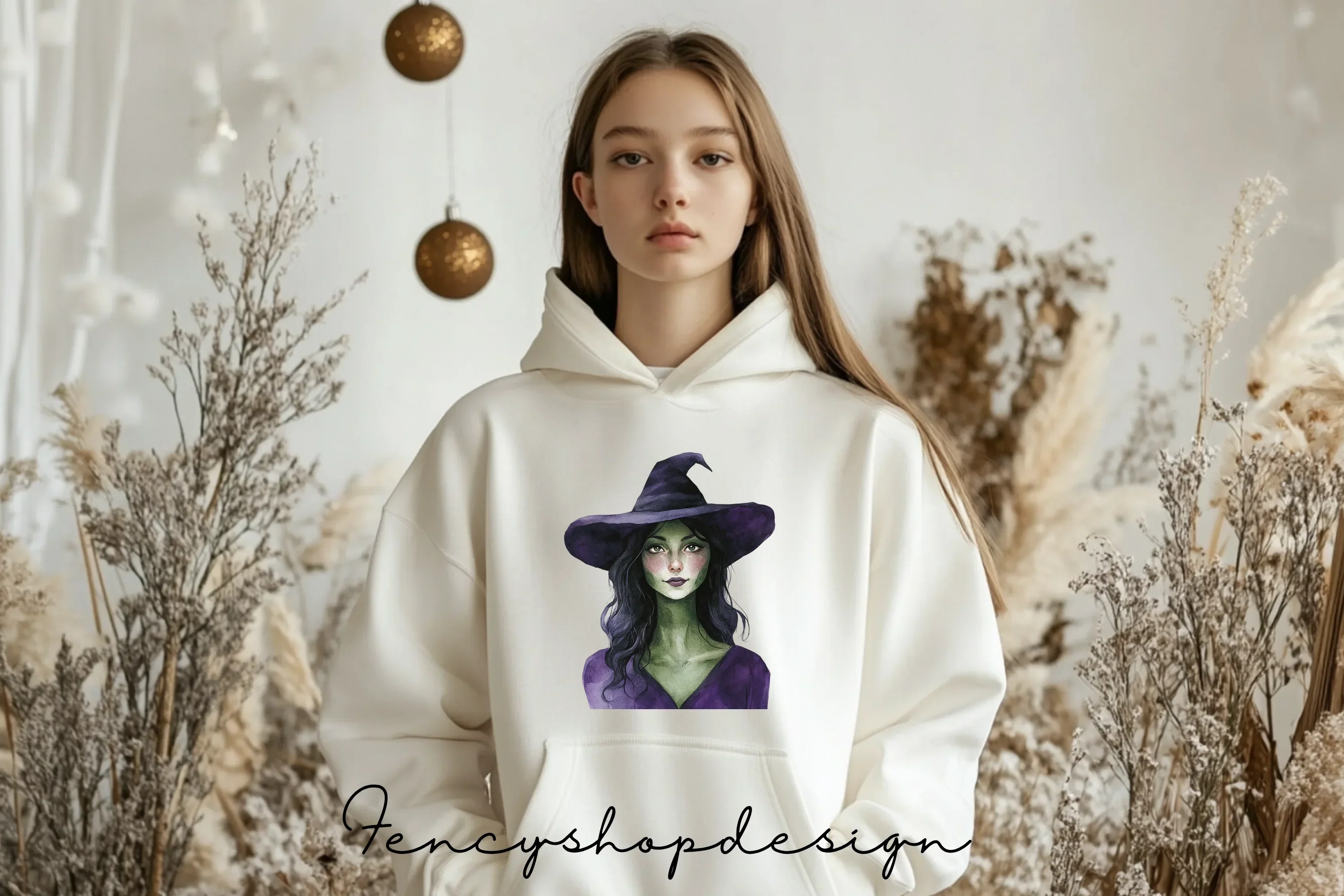 Cute Spooky Witch Clipart Bundle - Image 4