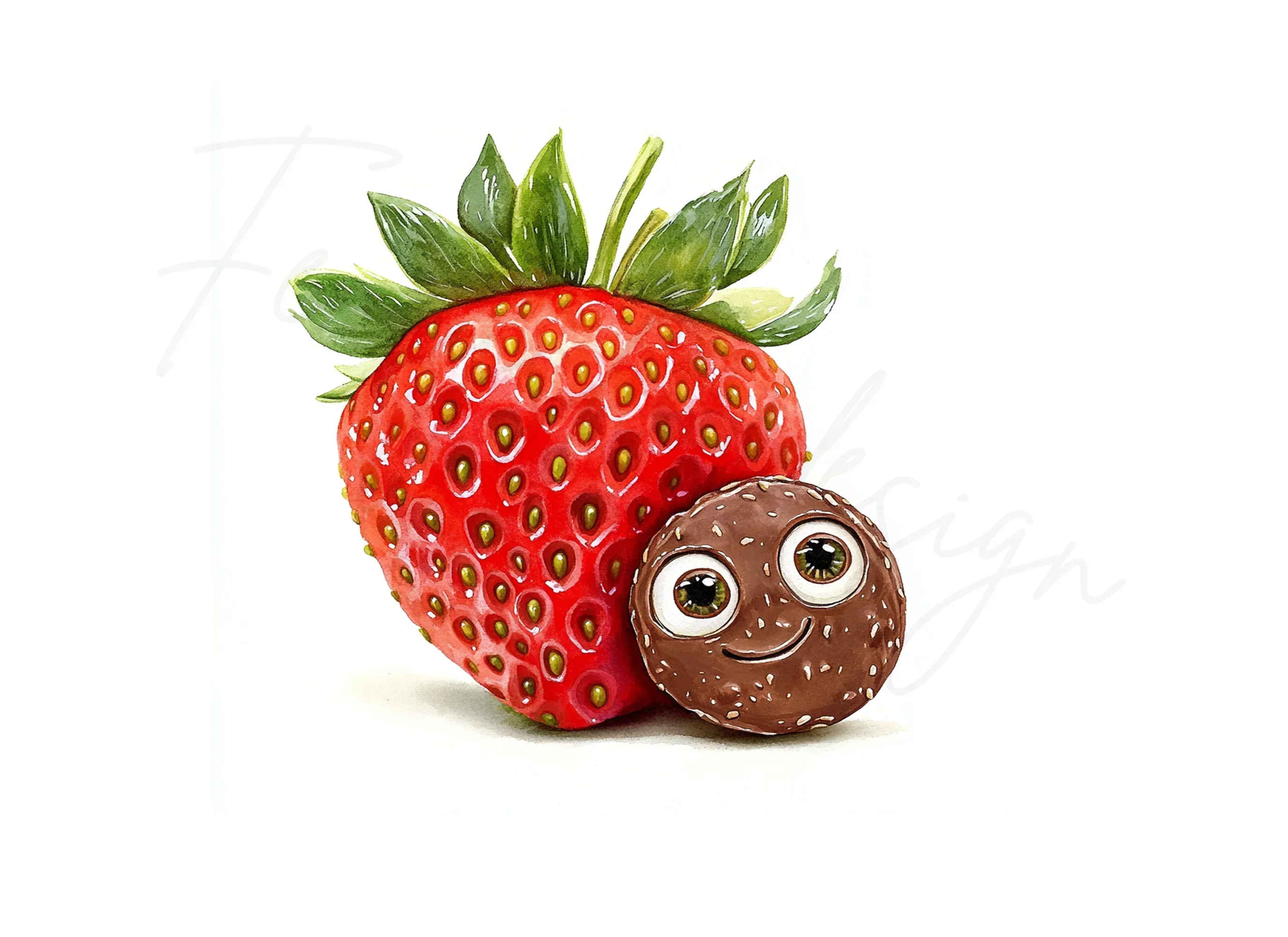 Cute Strawberry Chocolate Clipart Bundle - Image 2