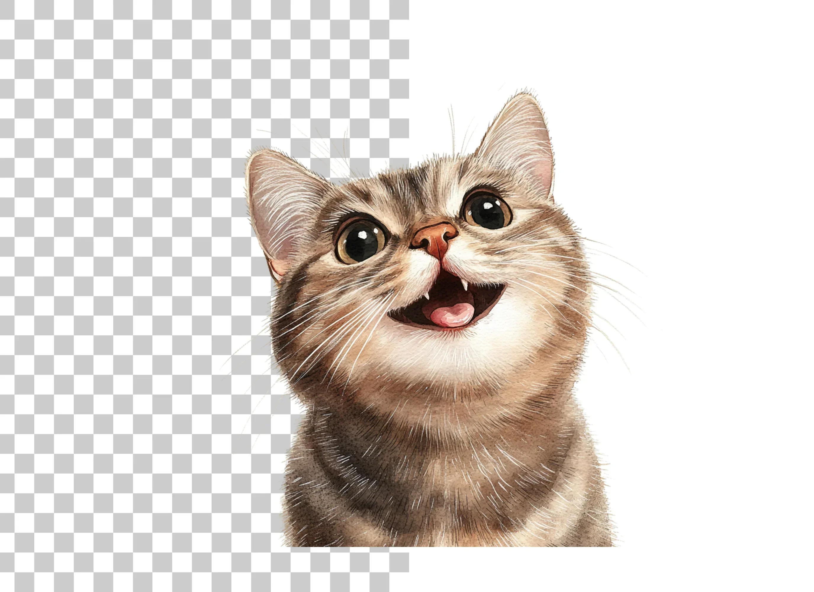 Cute Tabby Kitten Faces Clipart Bundle - Image 4
