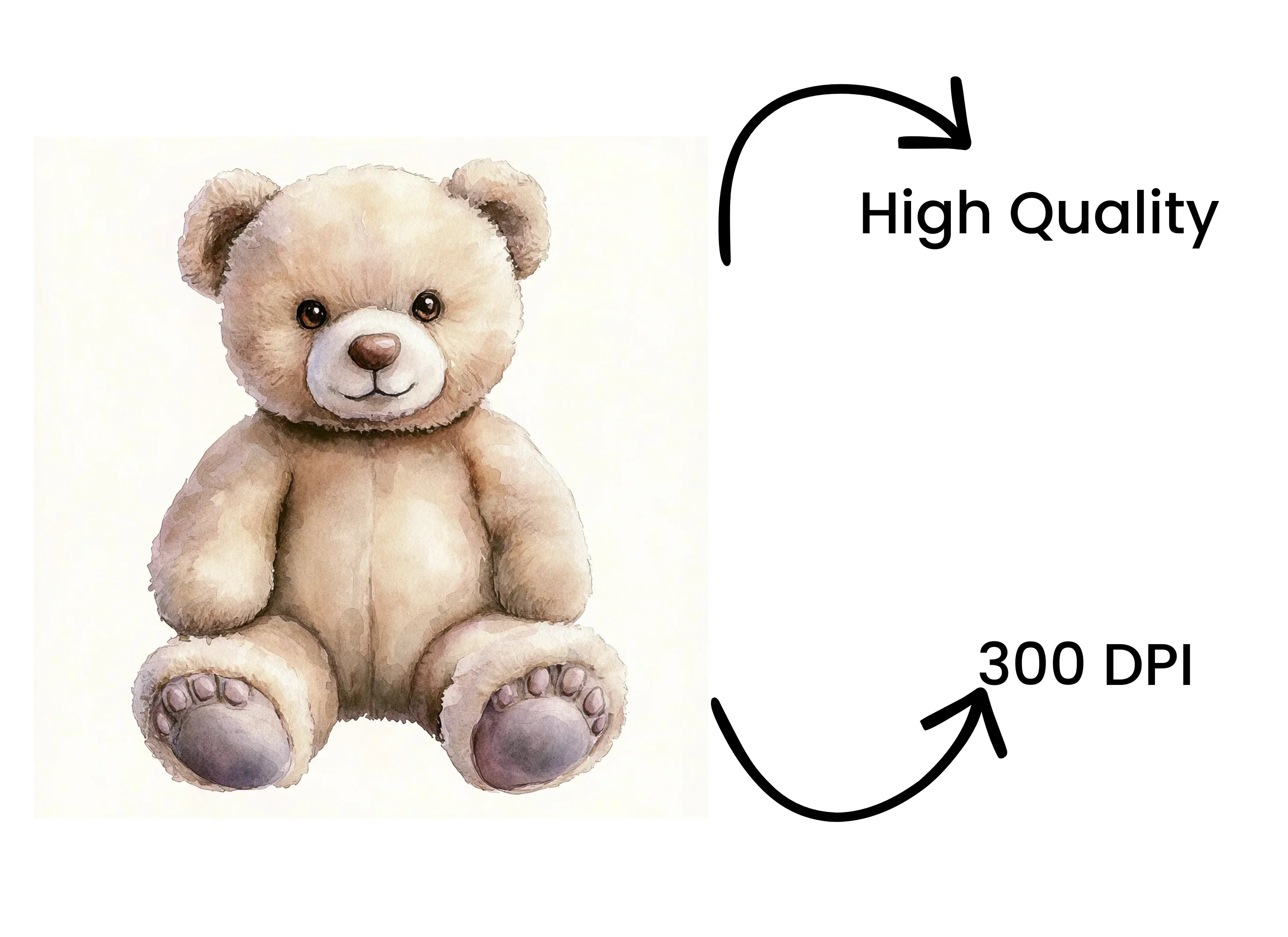 Cute Teddy Bear Clipart Bundle - Image 4