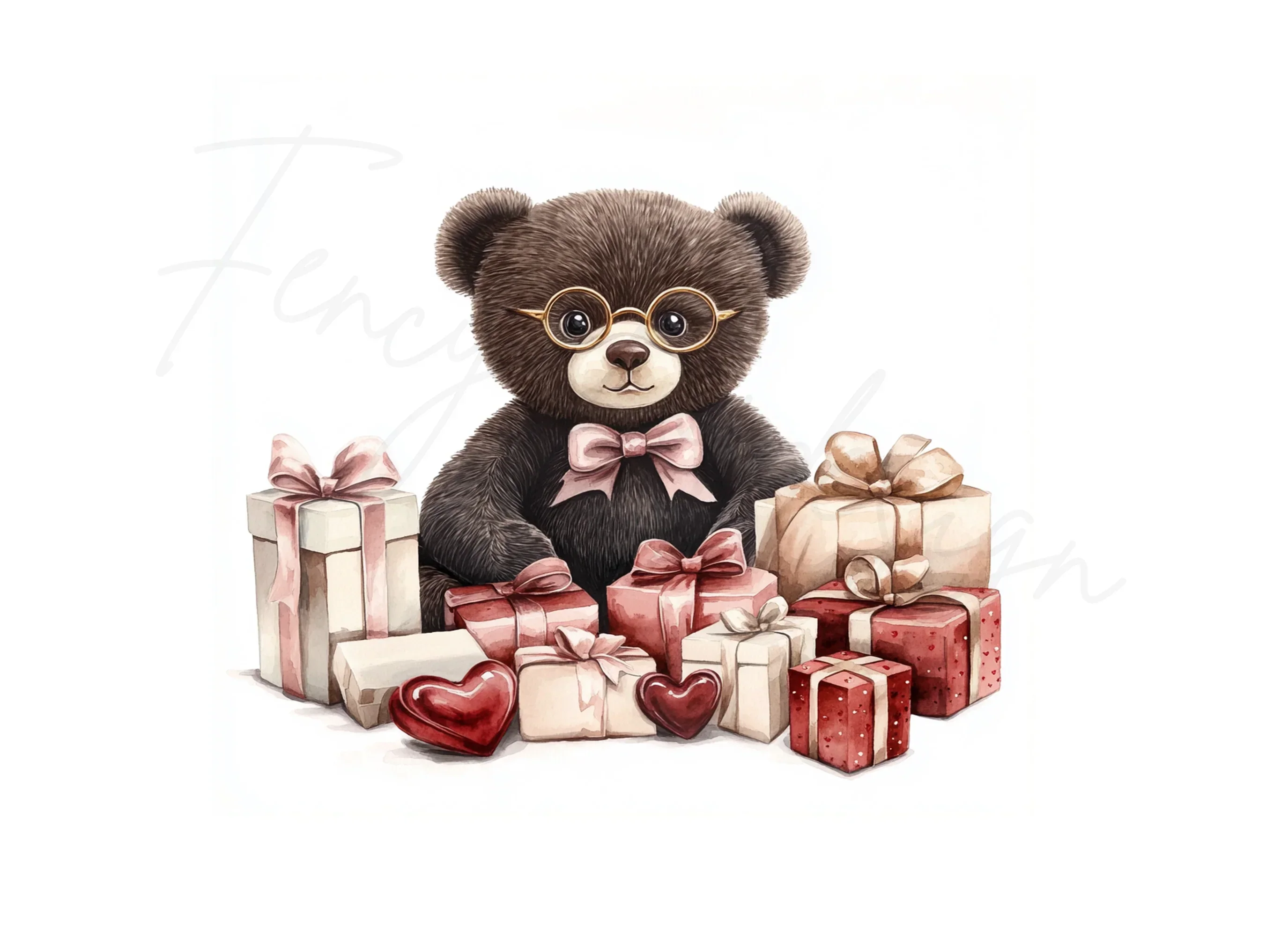 Cute Teddy Bear Valentine Gifts Clipart Bundle - Image 3