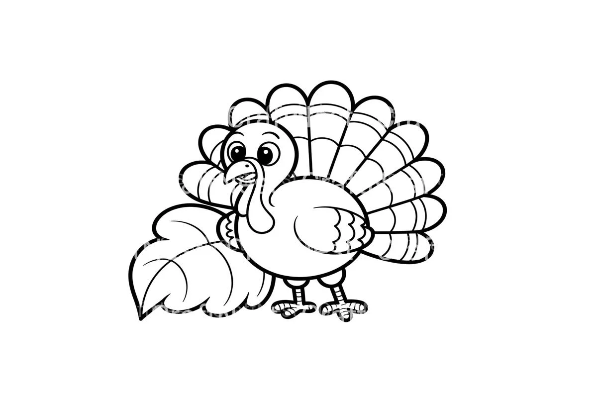 Cute Thanksgiving Turkey Coloring Books - Image 2