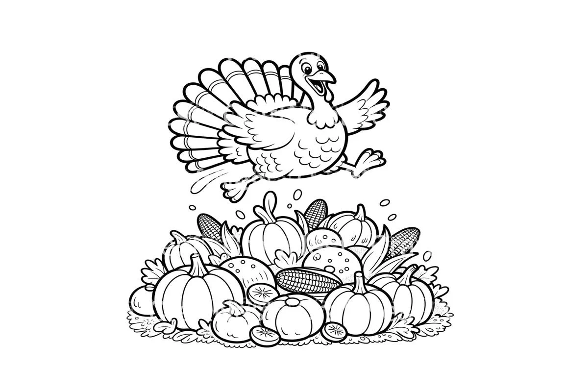 Cute Turkey Thanksgiving Coloring Books - Image 4