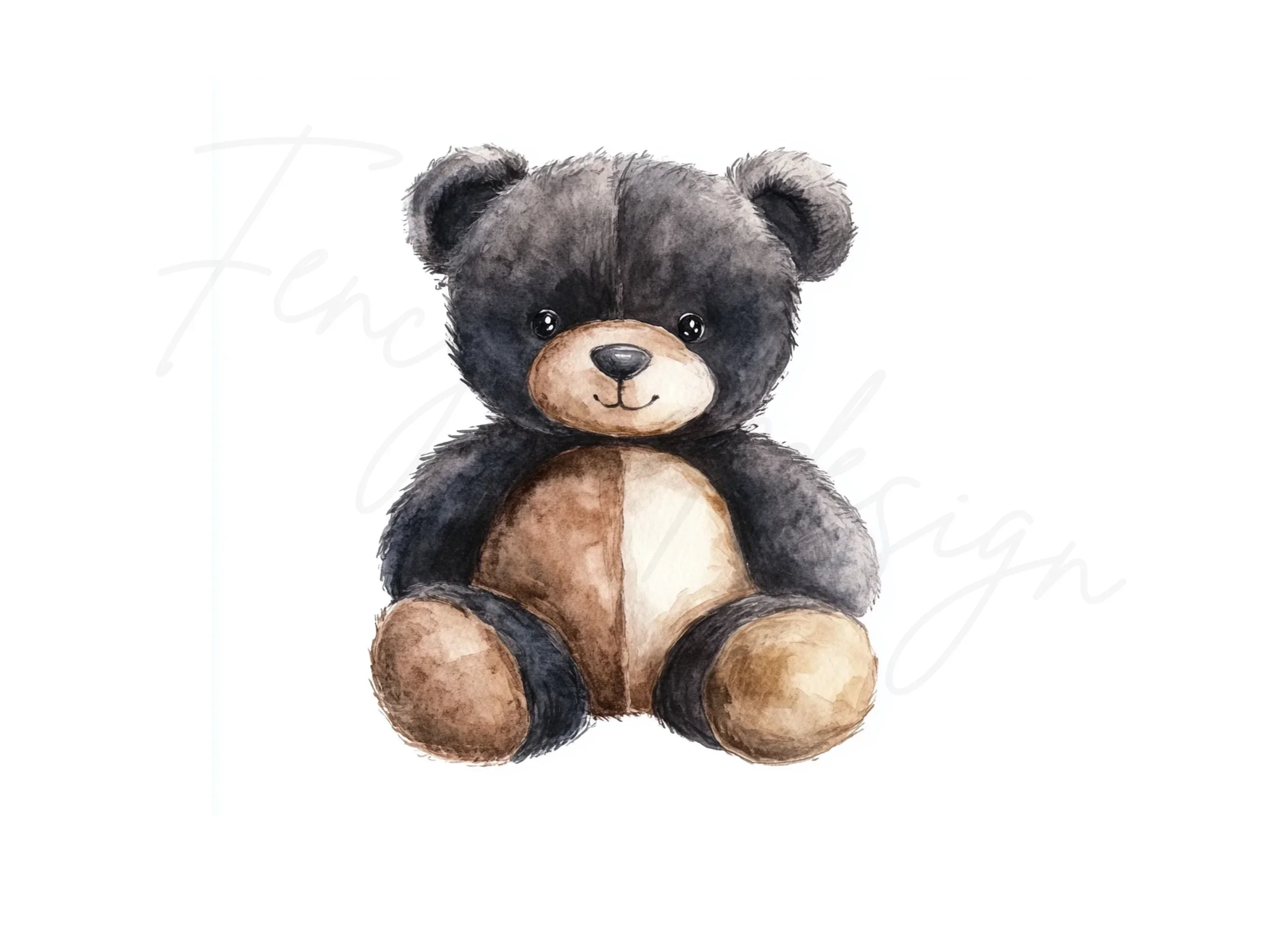 Cute Two Tone Teddy Bear Clipart Bundle - Image 2