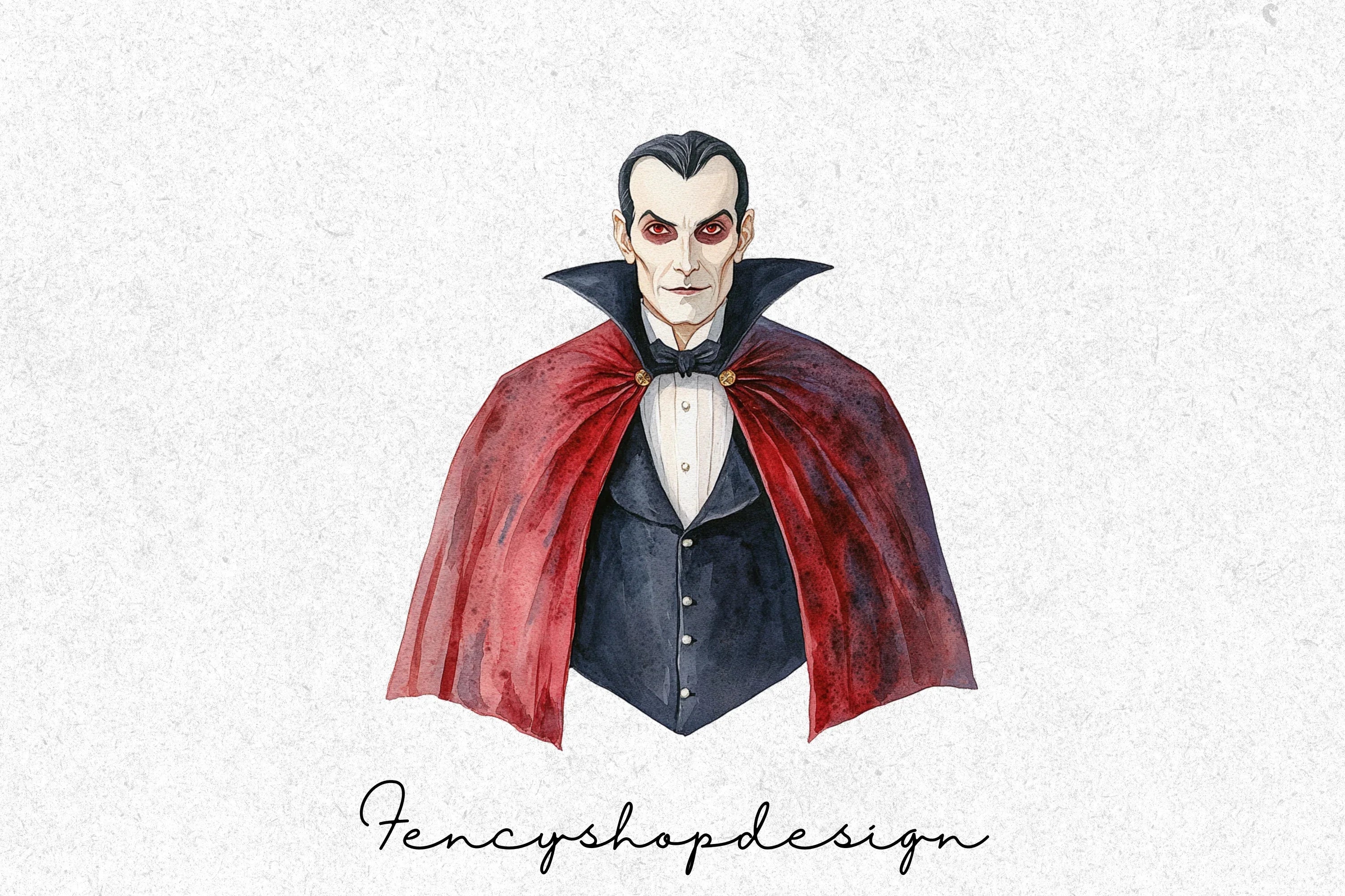 Cute Vampire Characters Clipart Bundle - Image 3
