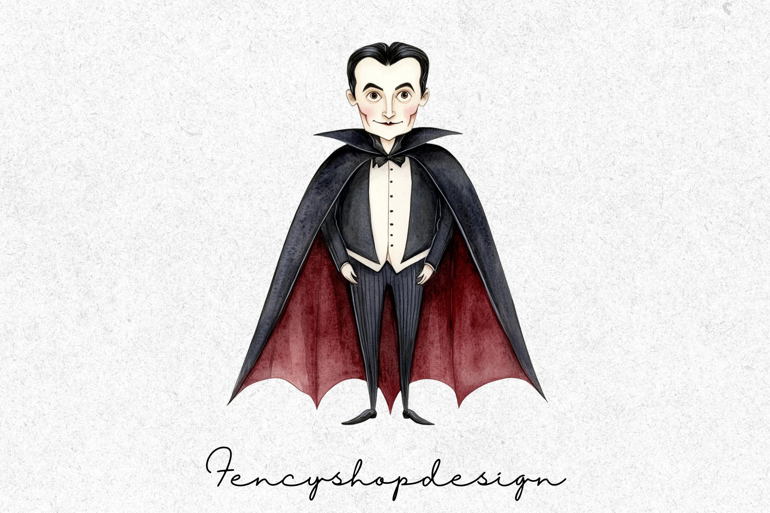 Cute Vampire Characters Clipart Bundle - Image 4