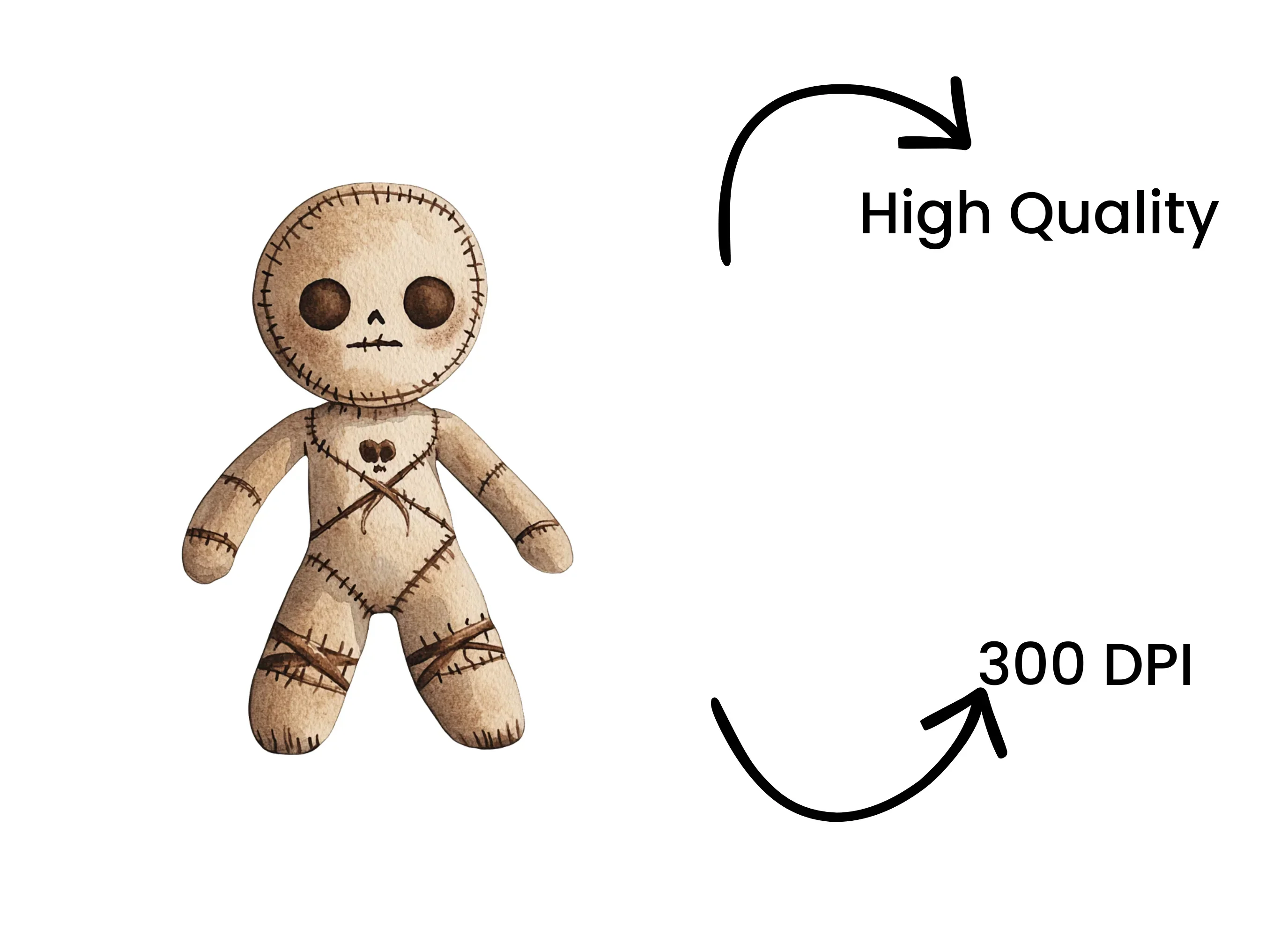 Cute Voodoo Dolls Clipart Bundle - Image 4