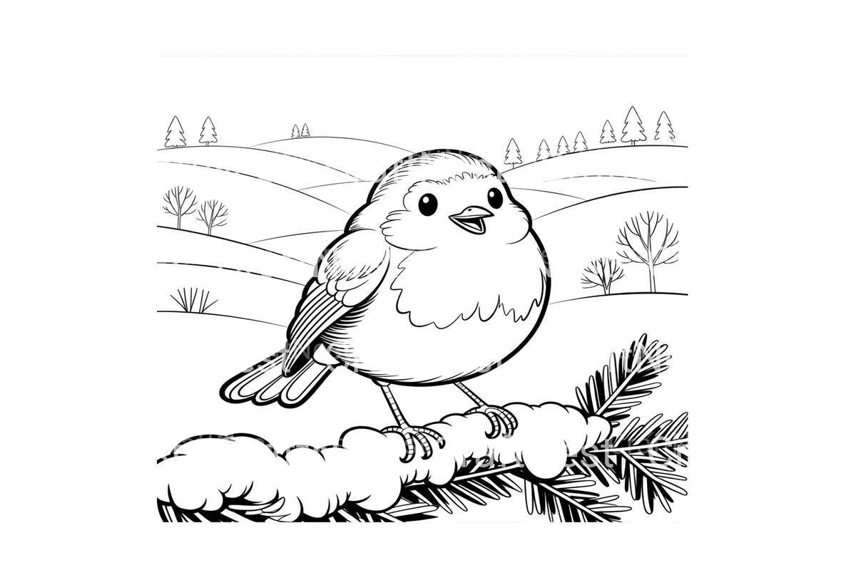 Cute Winter Birds Coloring Books - Image 4