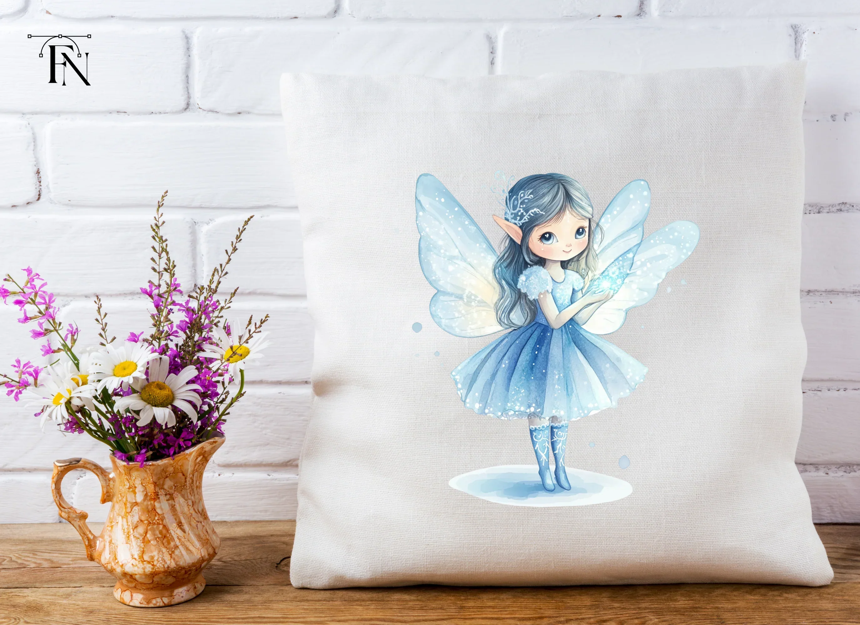 Cute Winter Fairy Magical Glow Clipart Bundle - Image 5