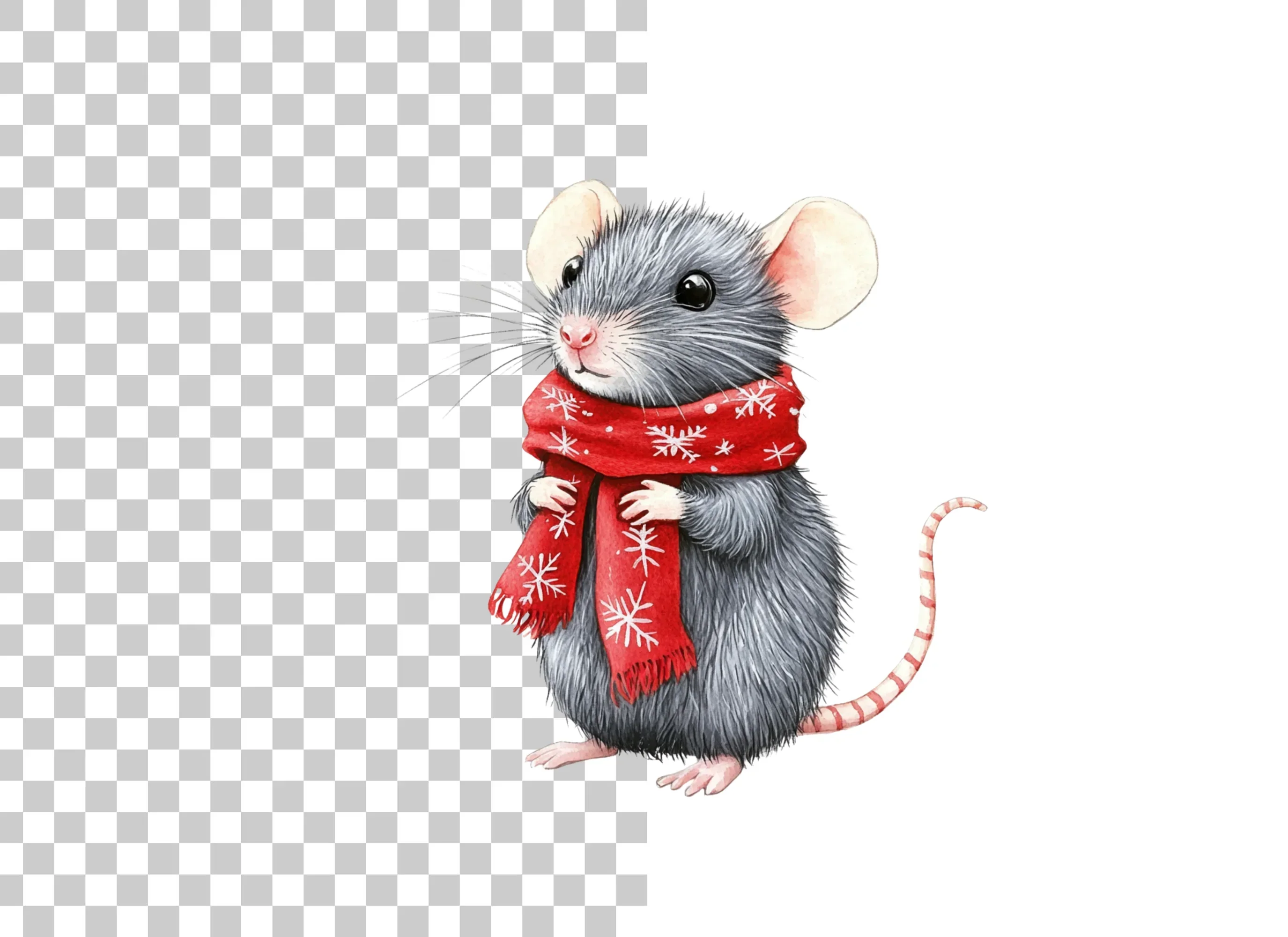 Cute Winter Mouse Clipart Bundle - Image 2