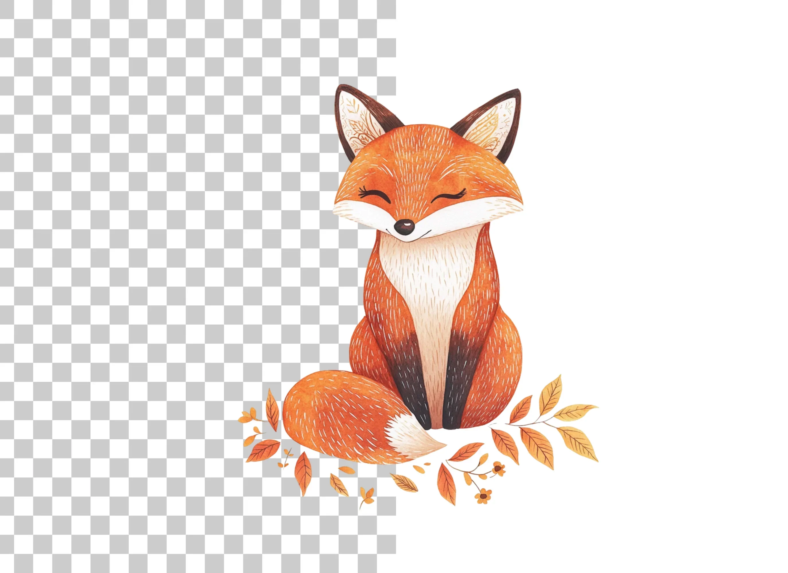 Cute Woodland Fox Clipart Bundle - Image 2