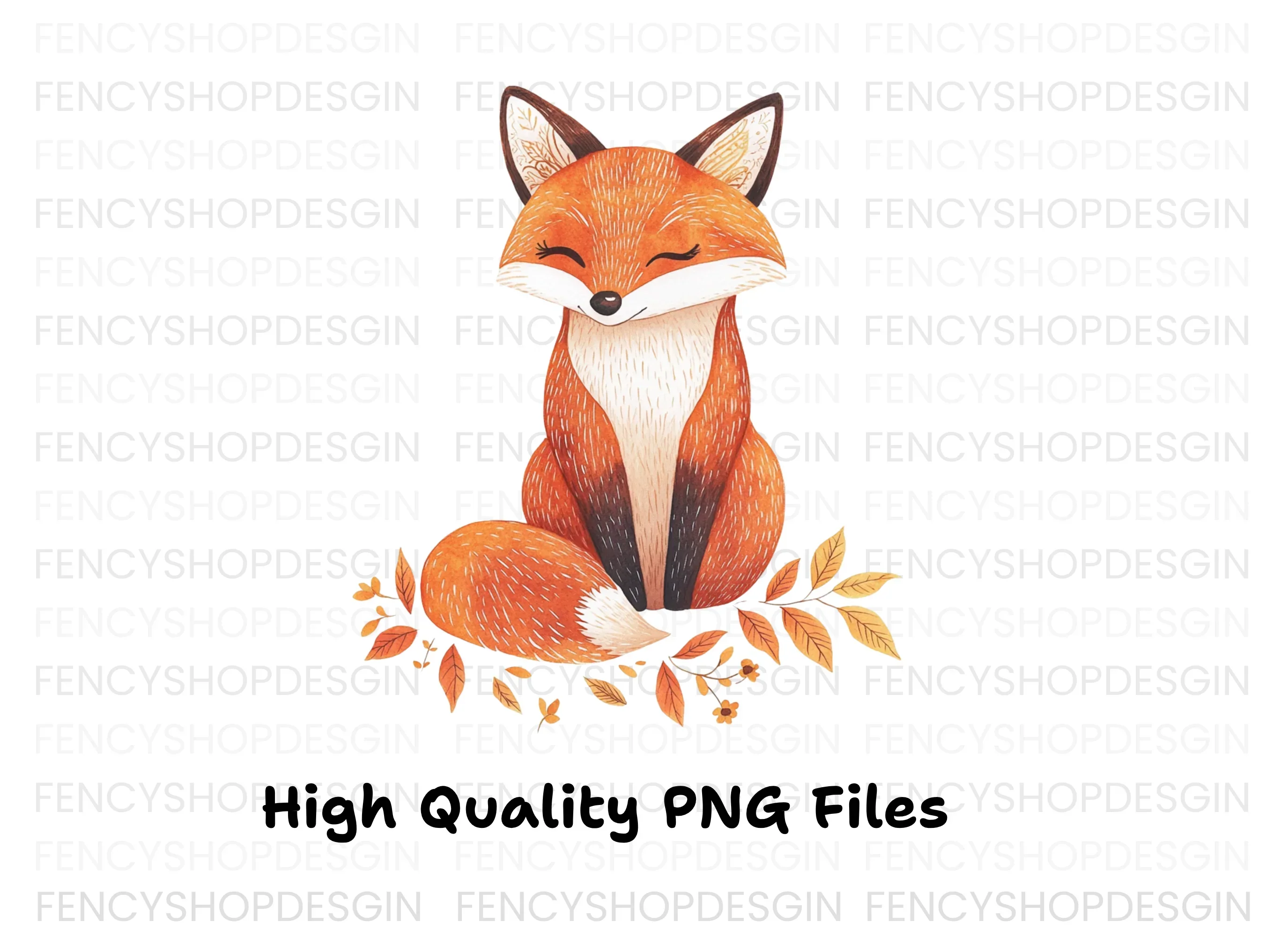 Cute Woodland Fox Clipart Bundle - Image 3