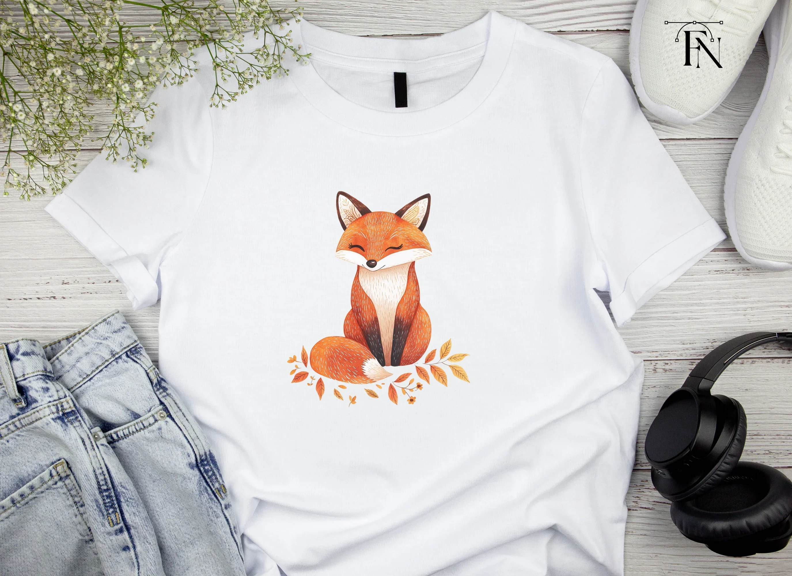 Cute Woodland Fox Clipart Bundle - Image 4