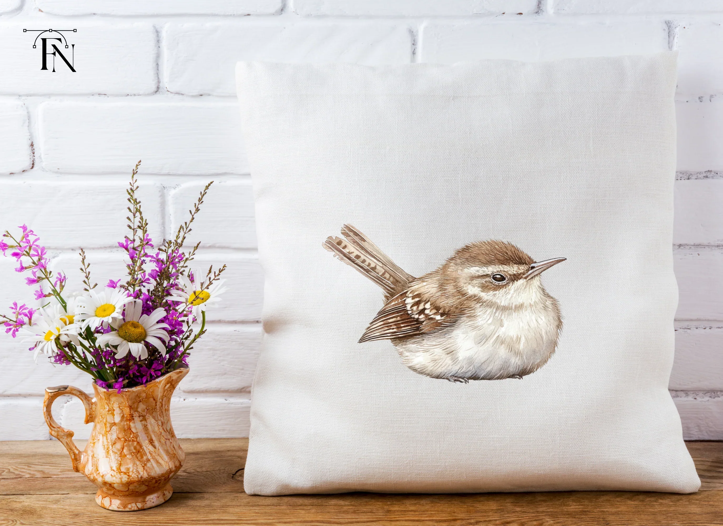 Cute Wren Bird Clipart Bundle - Image 4