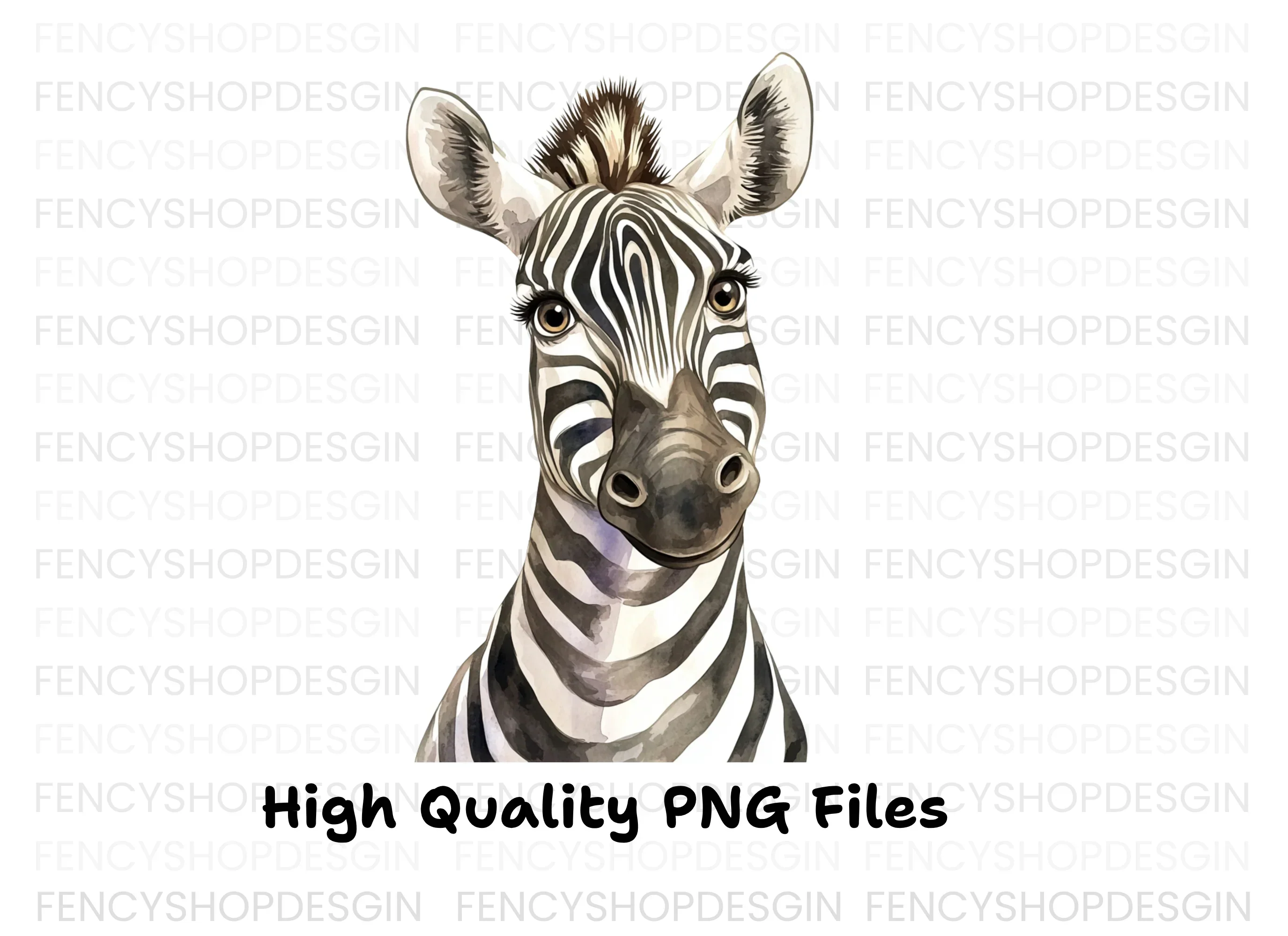 Cute Zebra Head Clipart Bundle - Image 2