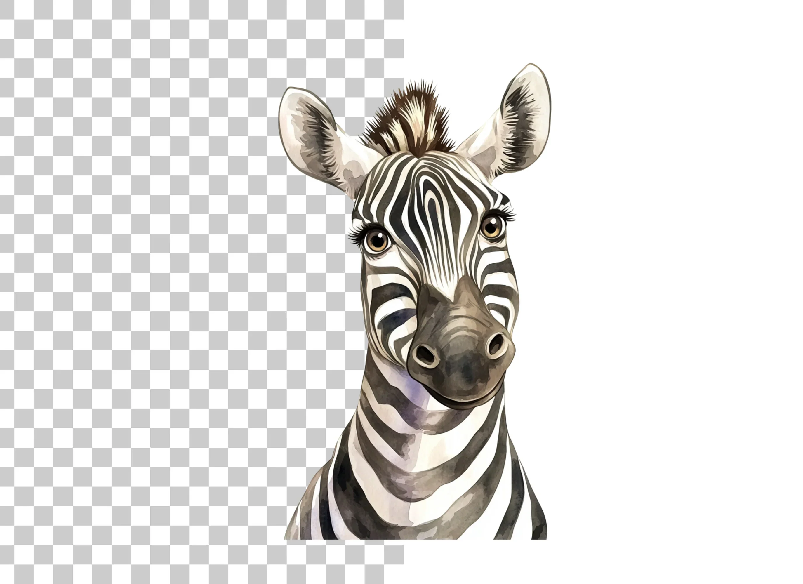 Cute Zebra Head Clipart Bundle - Image 6