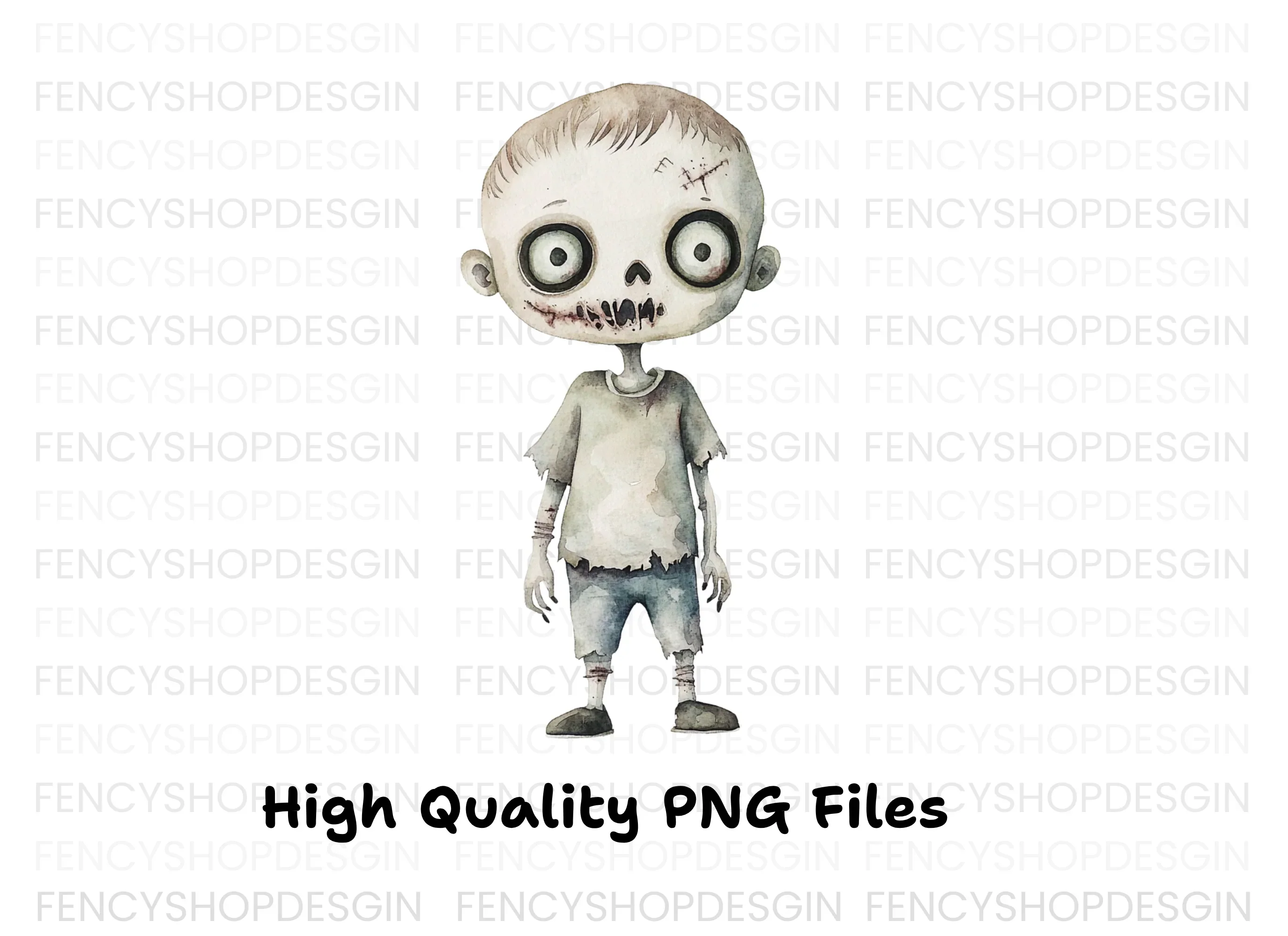 Cute Zombie Boys Clipart Bundle - Image 3