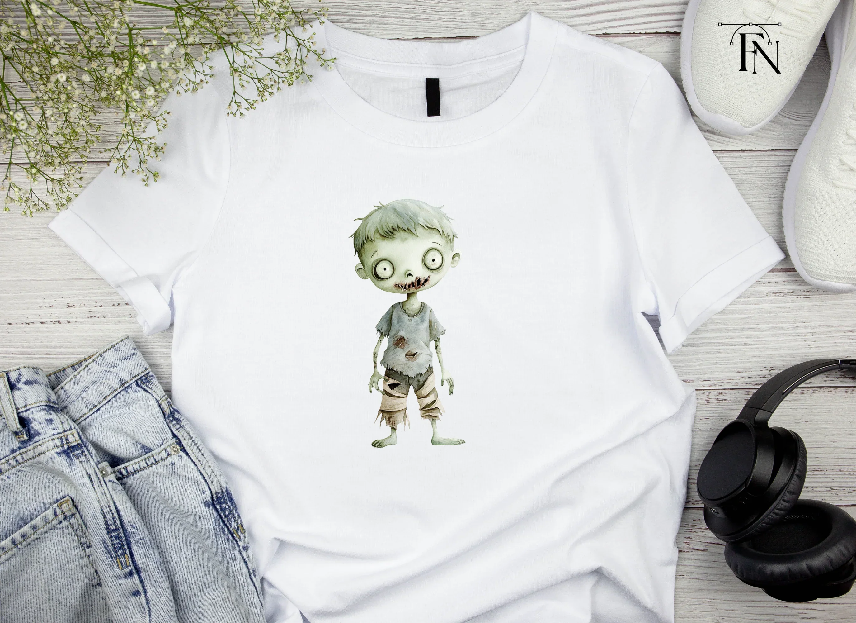 Cute Zombie Boys Clipart Bundle - Image 4