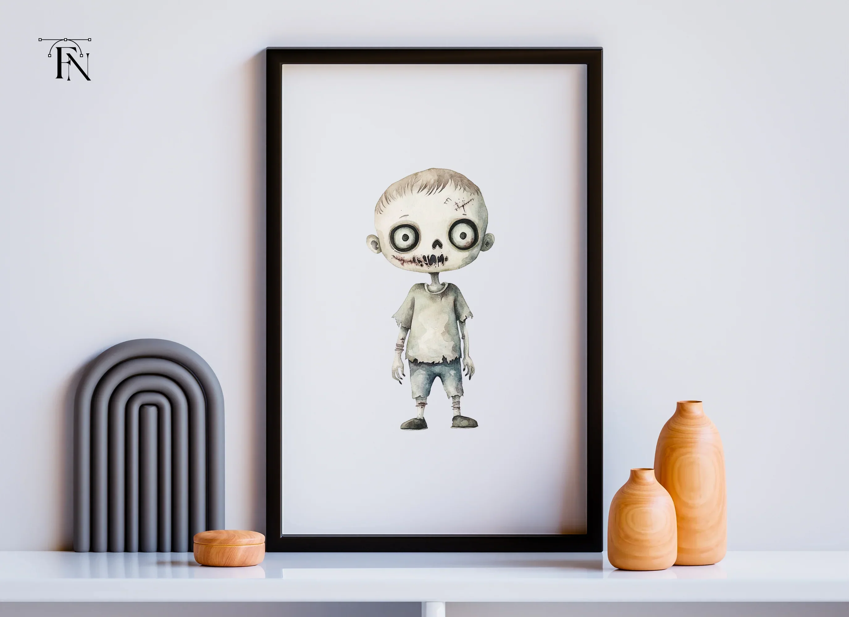 Cute Zombie Boys Clipart Bundle - Image 6