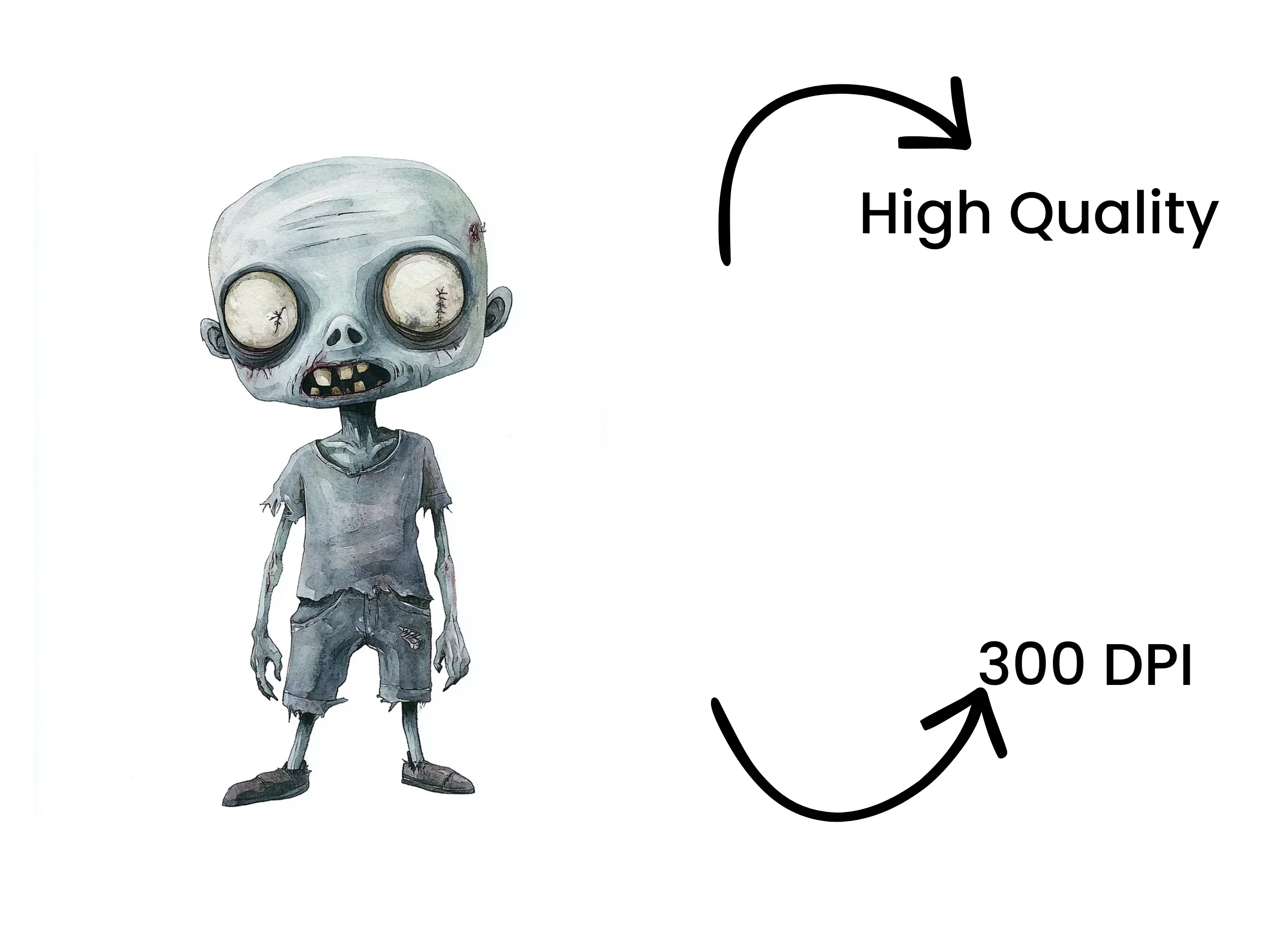 Cute Zombie Clipart Bundle - Image 4