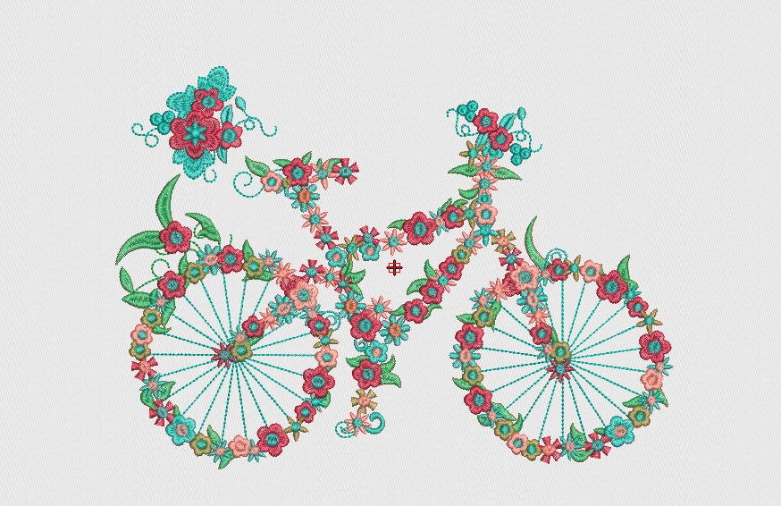 Cycle Embroidery Design