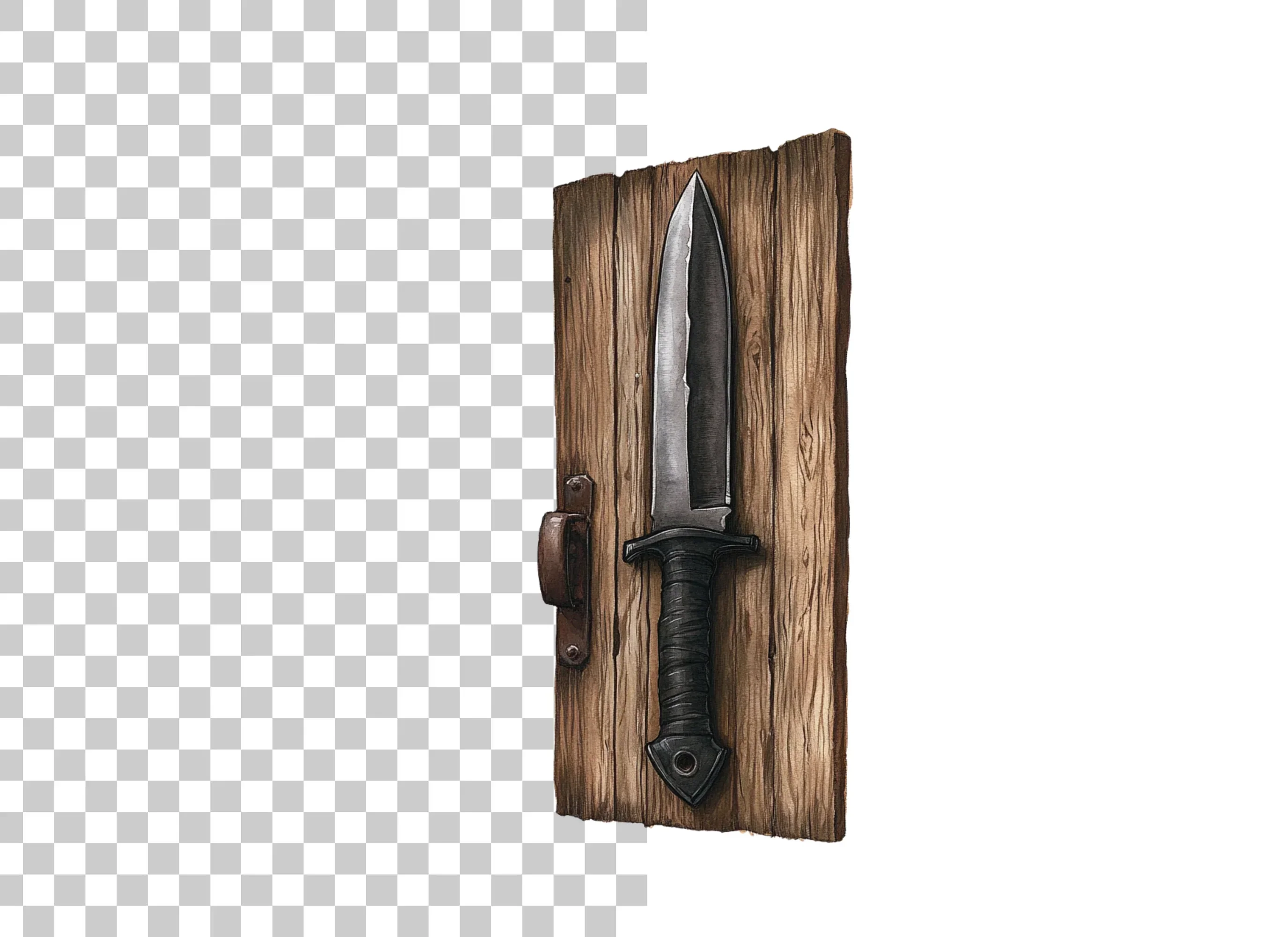 Dagger Clipart Bundle on Wooden Boards - Image 2