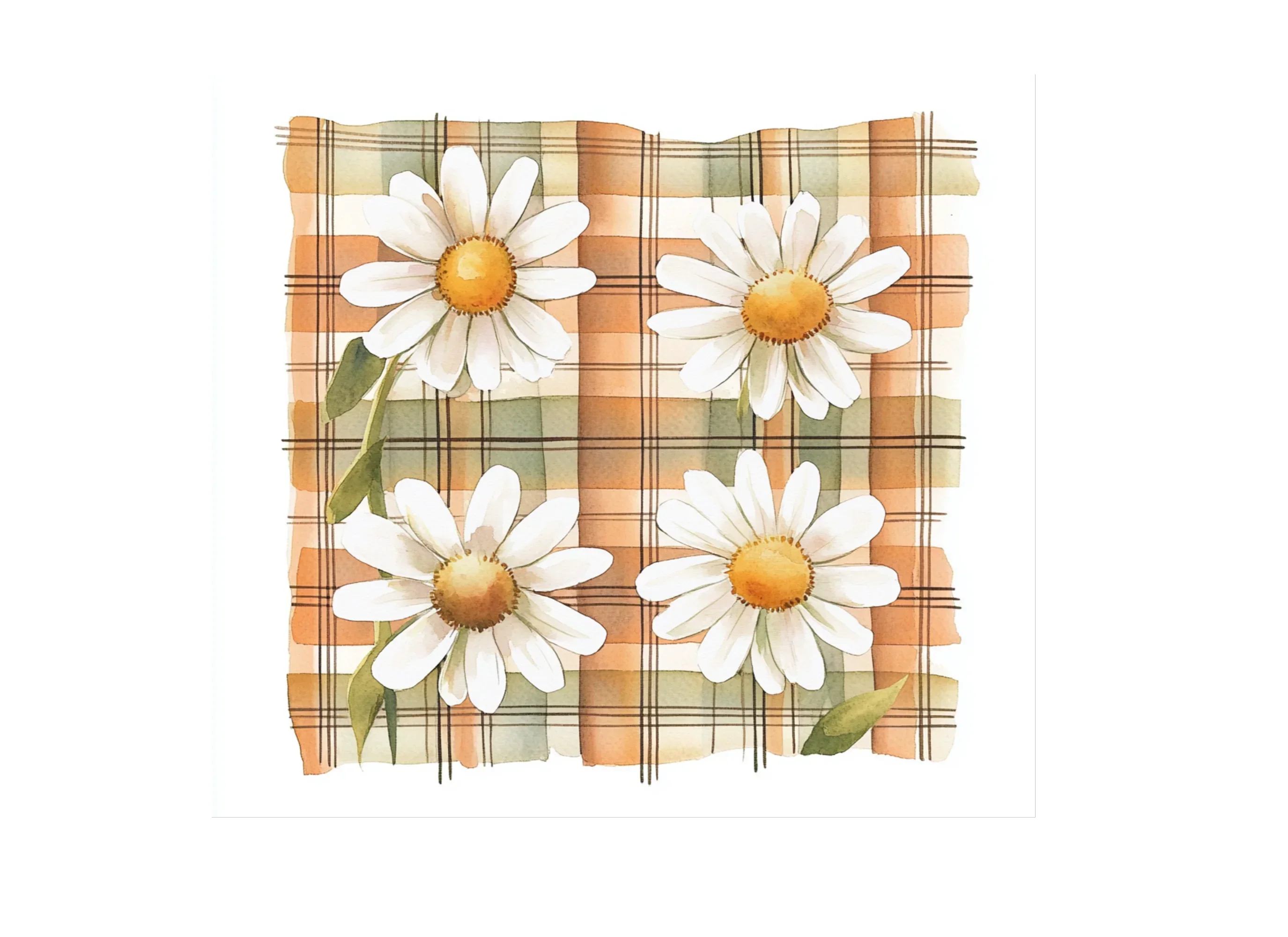 Daisy Plaid Clipart Bundle - Image 3
