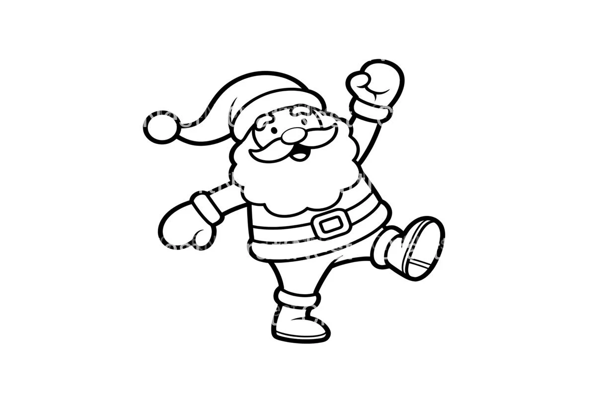 Dancing Santa Claus Fun Coloring Books - Image 4