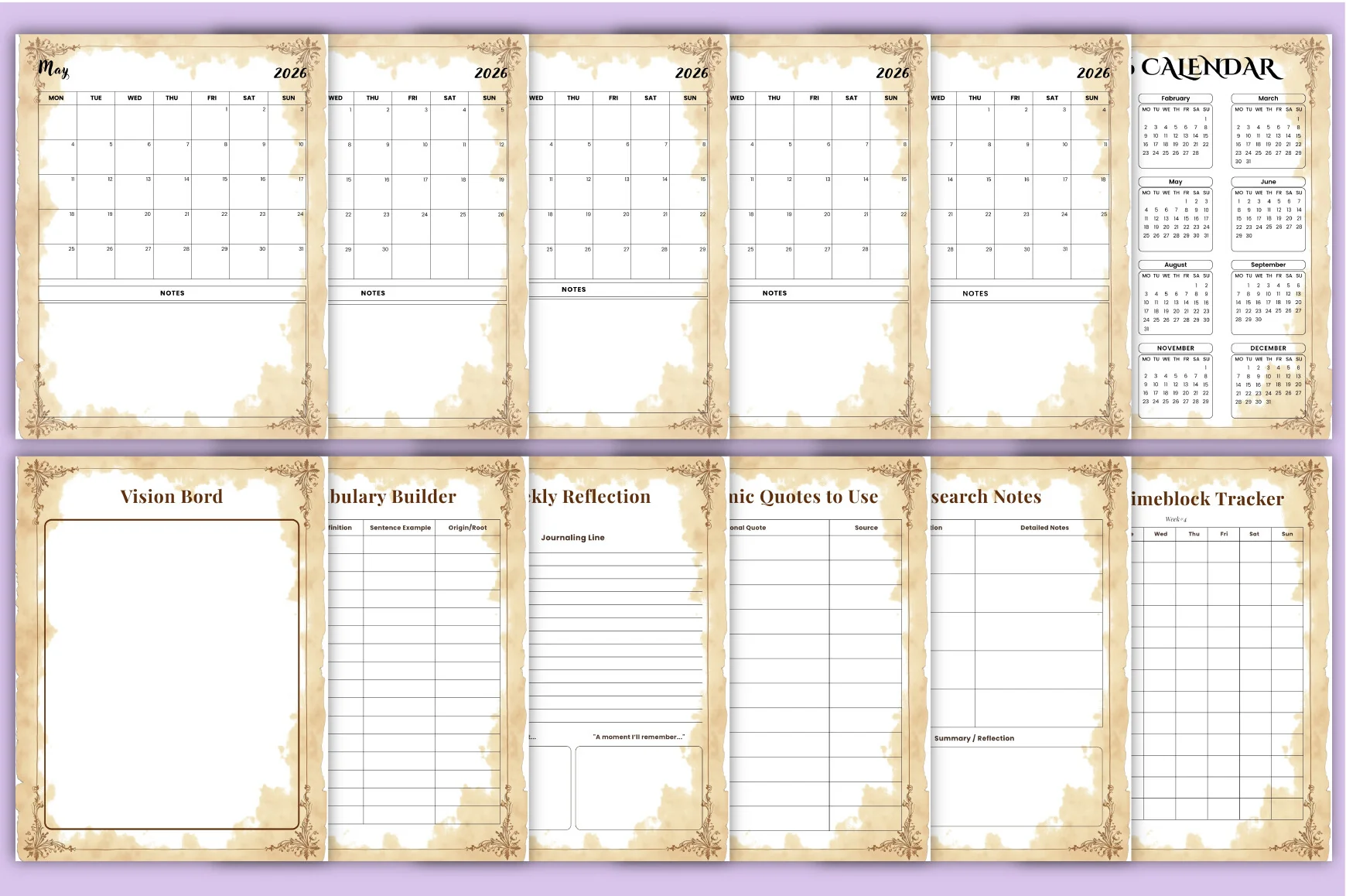 Dark Academia Study Planner - Image 2