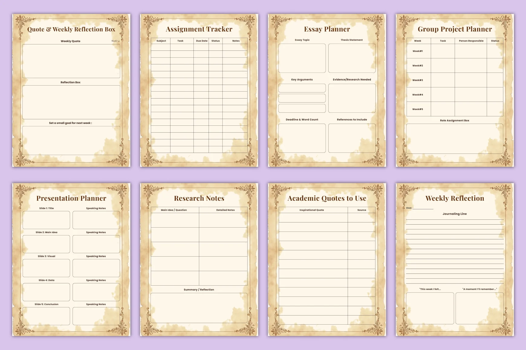 Dark Academia Study Planner - Image 5